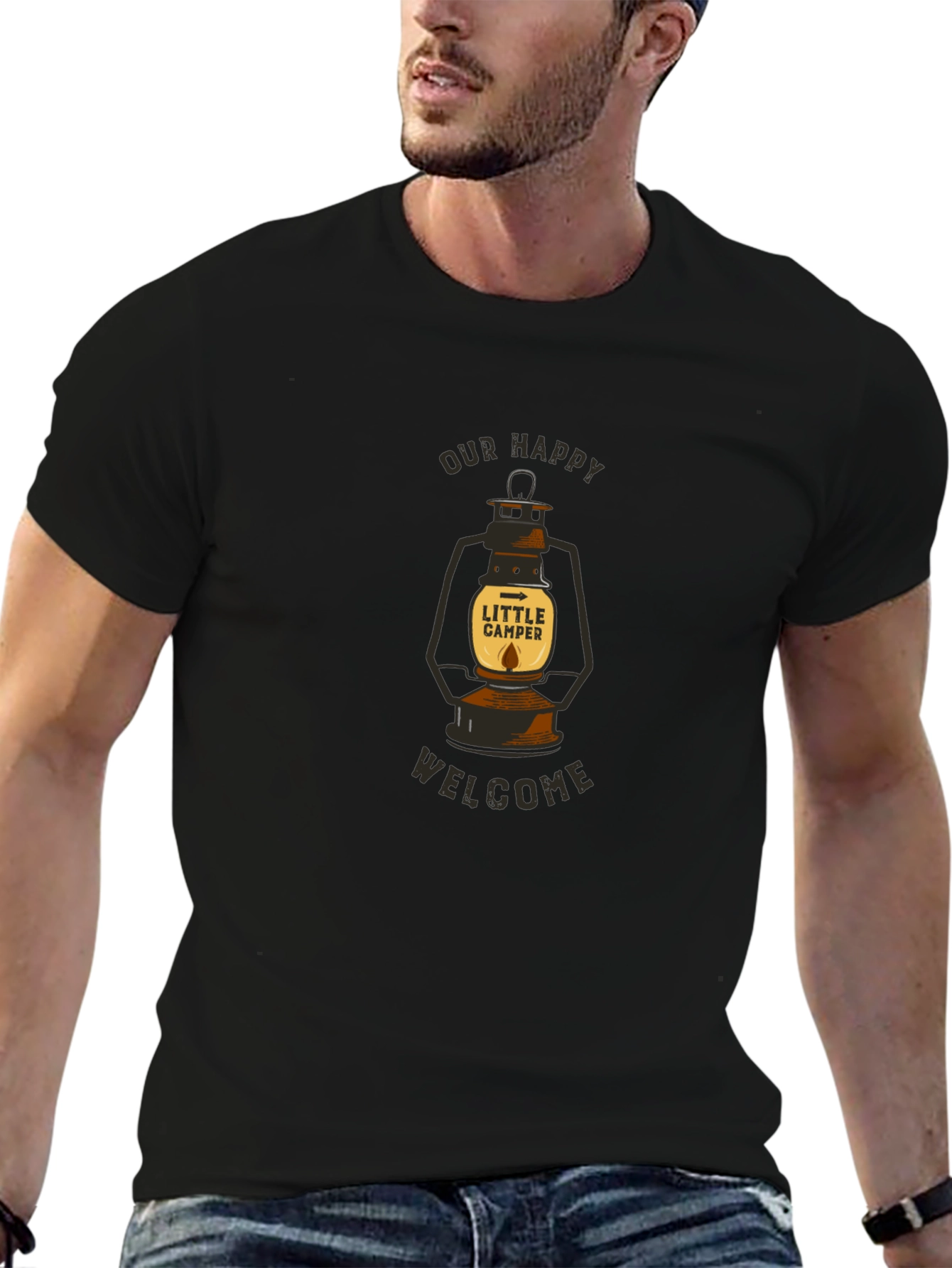 Happy Camper Lantern Graphic Tee