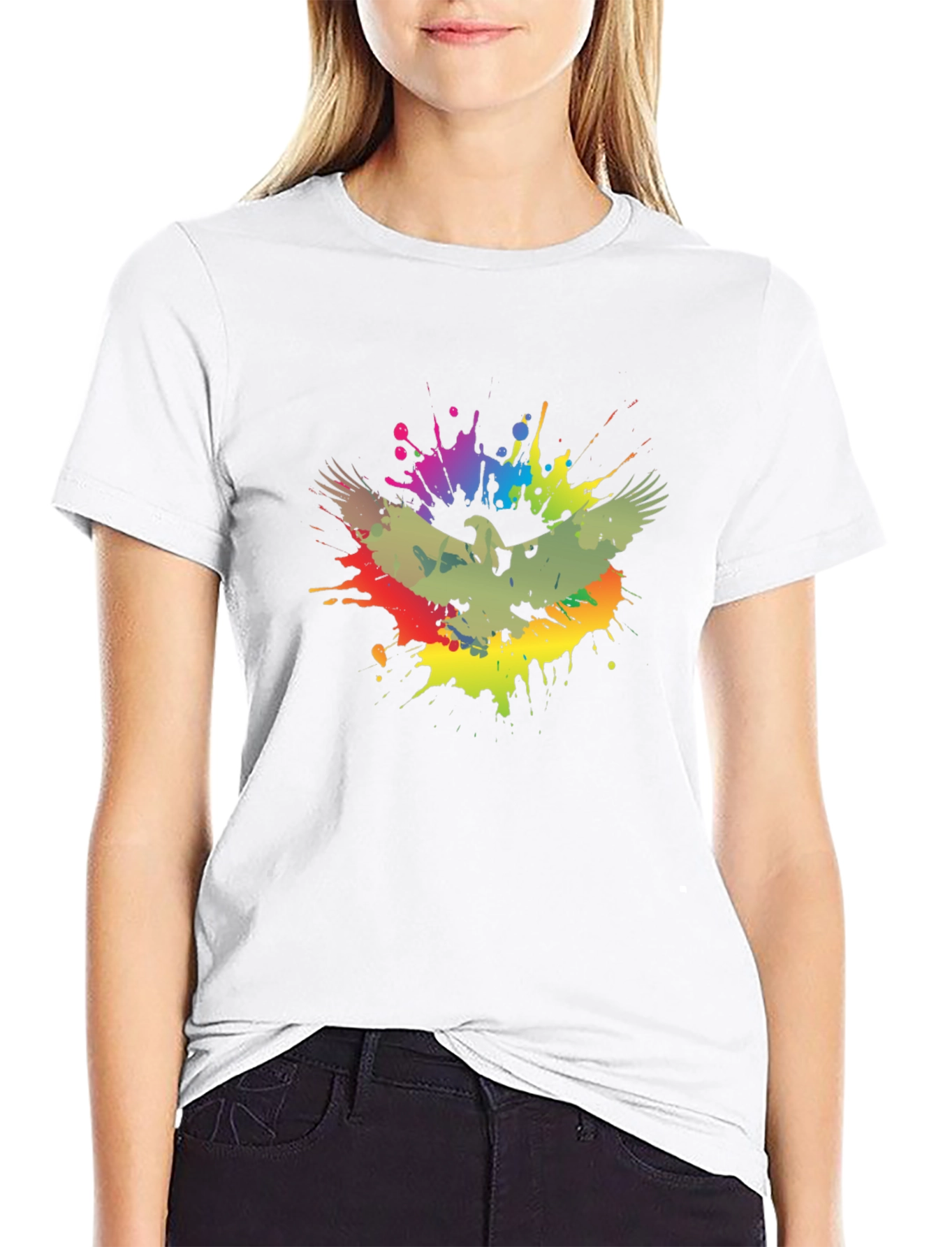 Eagle Splash Graphic T-Shirt - Trendy Mens Tee