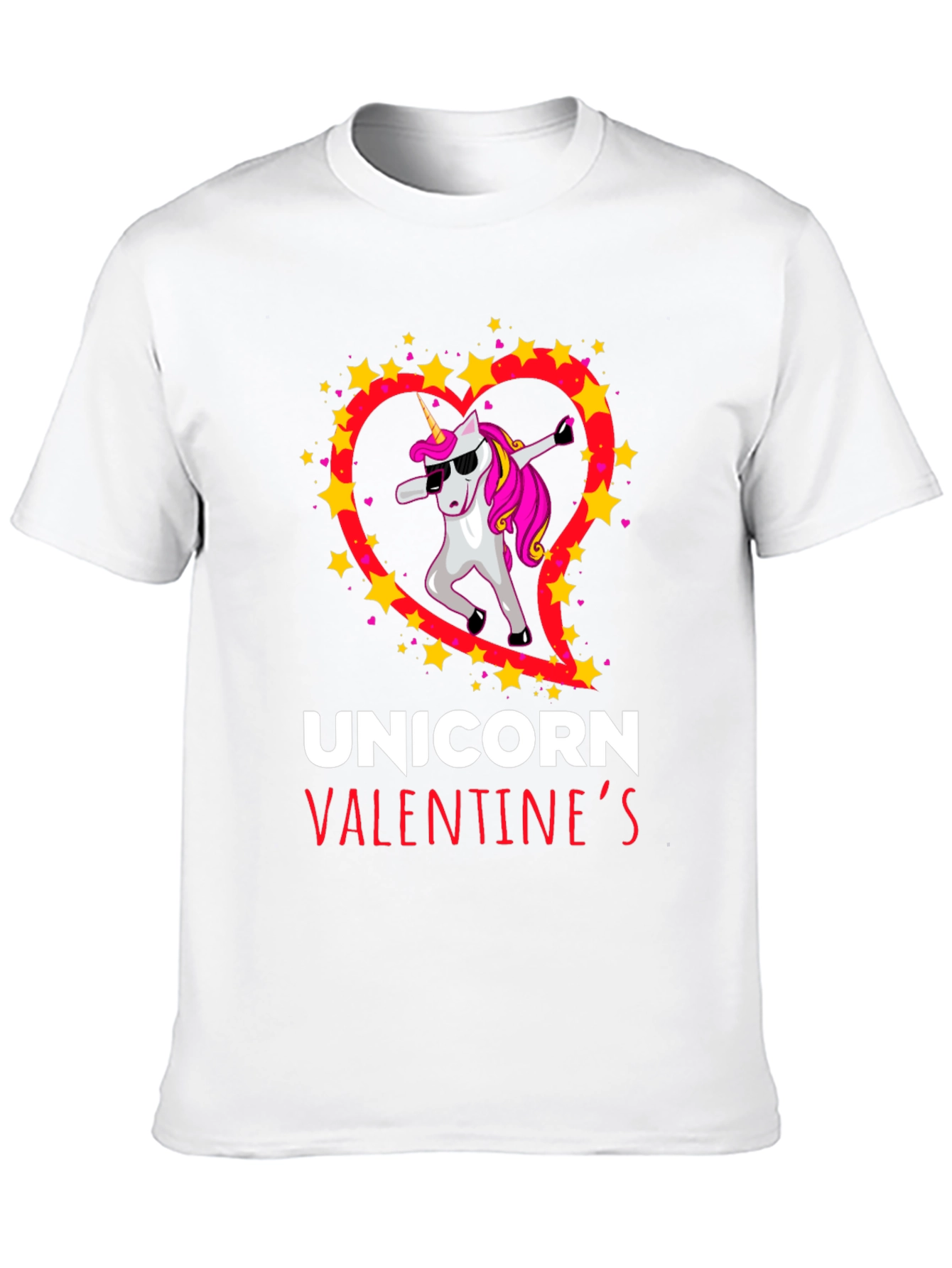 Unicorn Valentines Day Dabbing T-Shirt