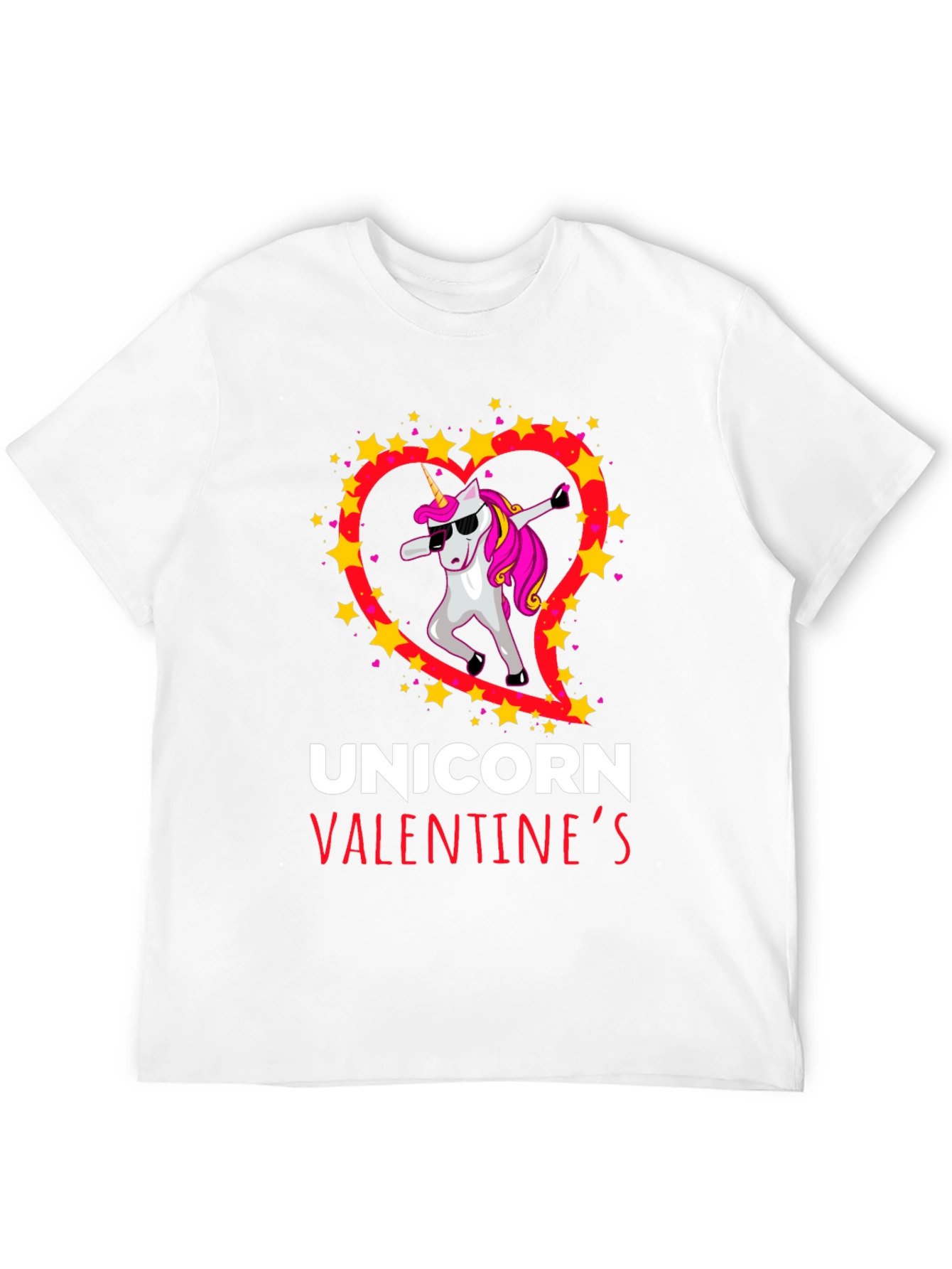 Unicorn Valentines Day Dabbing T-Shirt