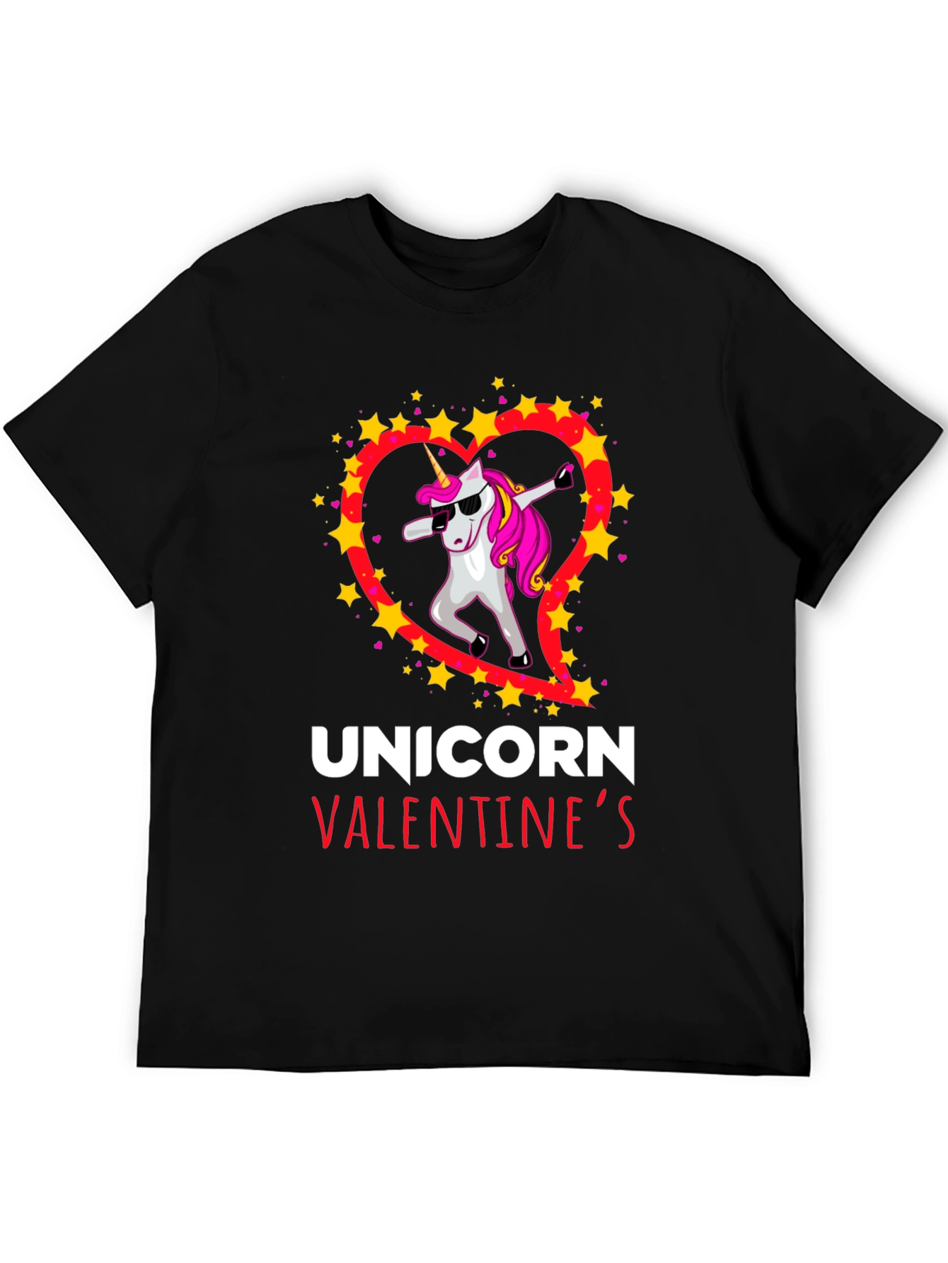 Unicorn Valentines Day Dabbing T-Shirt