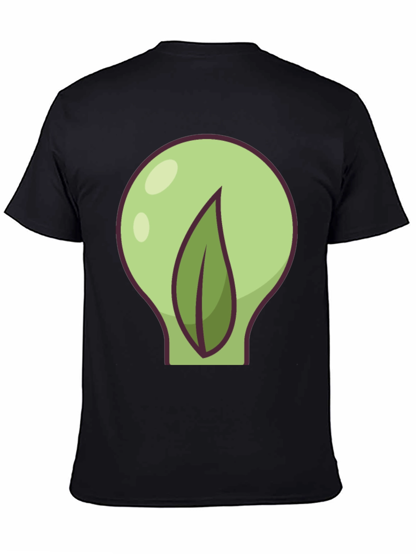 Leaf Bulb Black T-Shirt