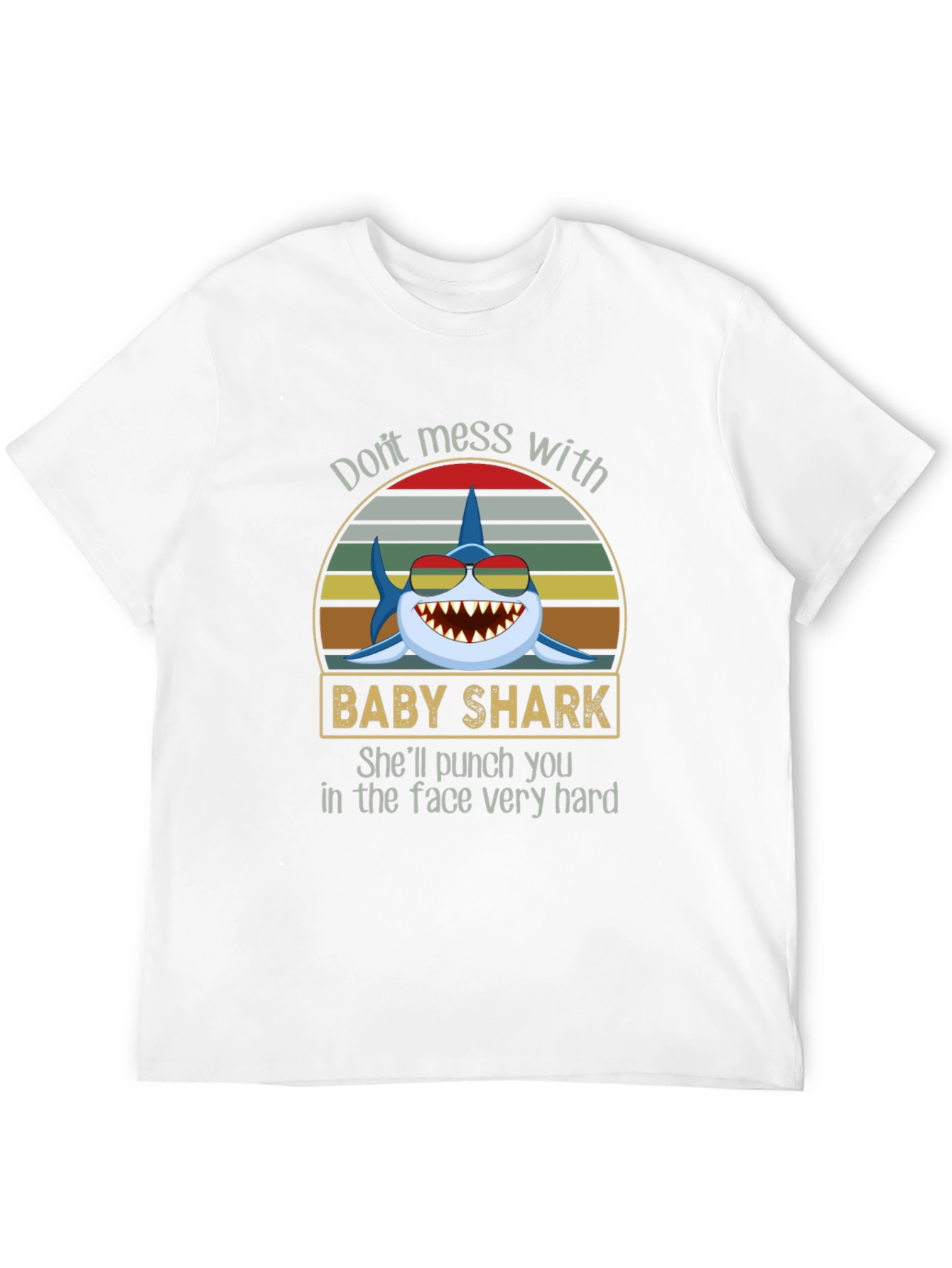 Dont Mess With Baby Shark Funny Graphic T-Shirt