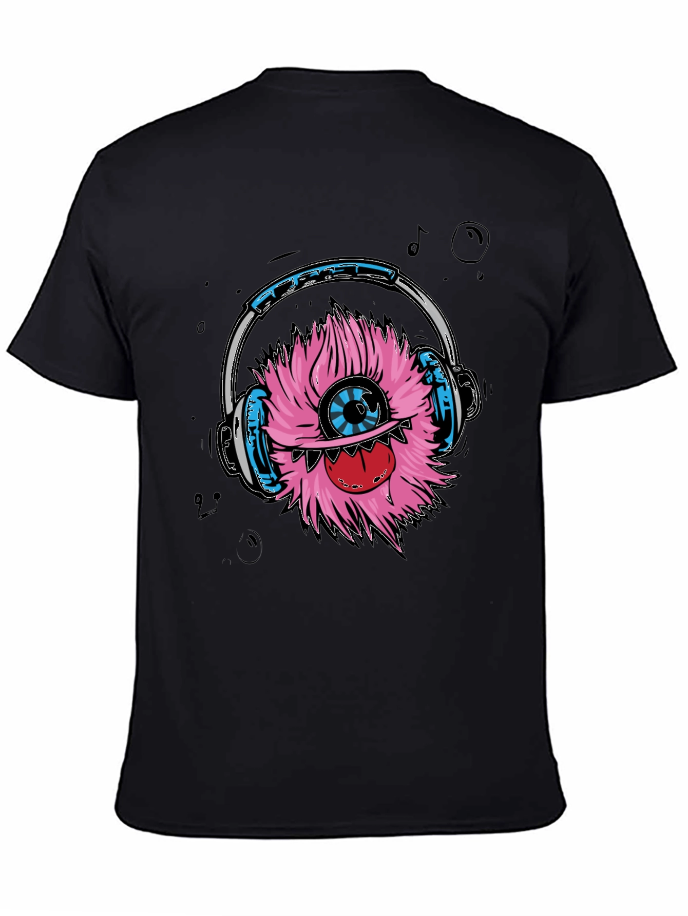 Monster with Headphones Graphic Tee