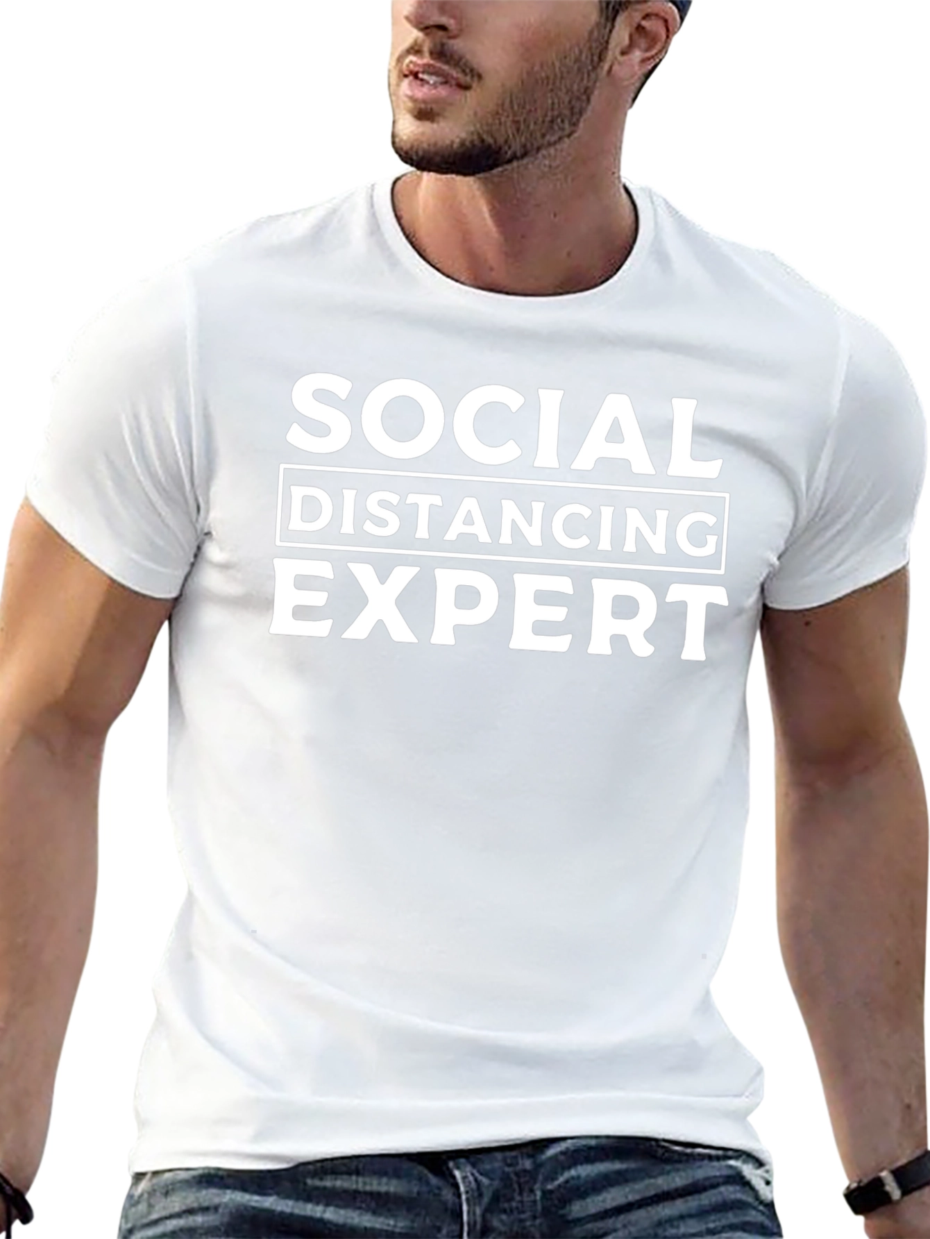 Social Distancing Expert Graphic Tee - Black