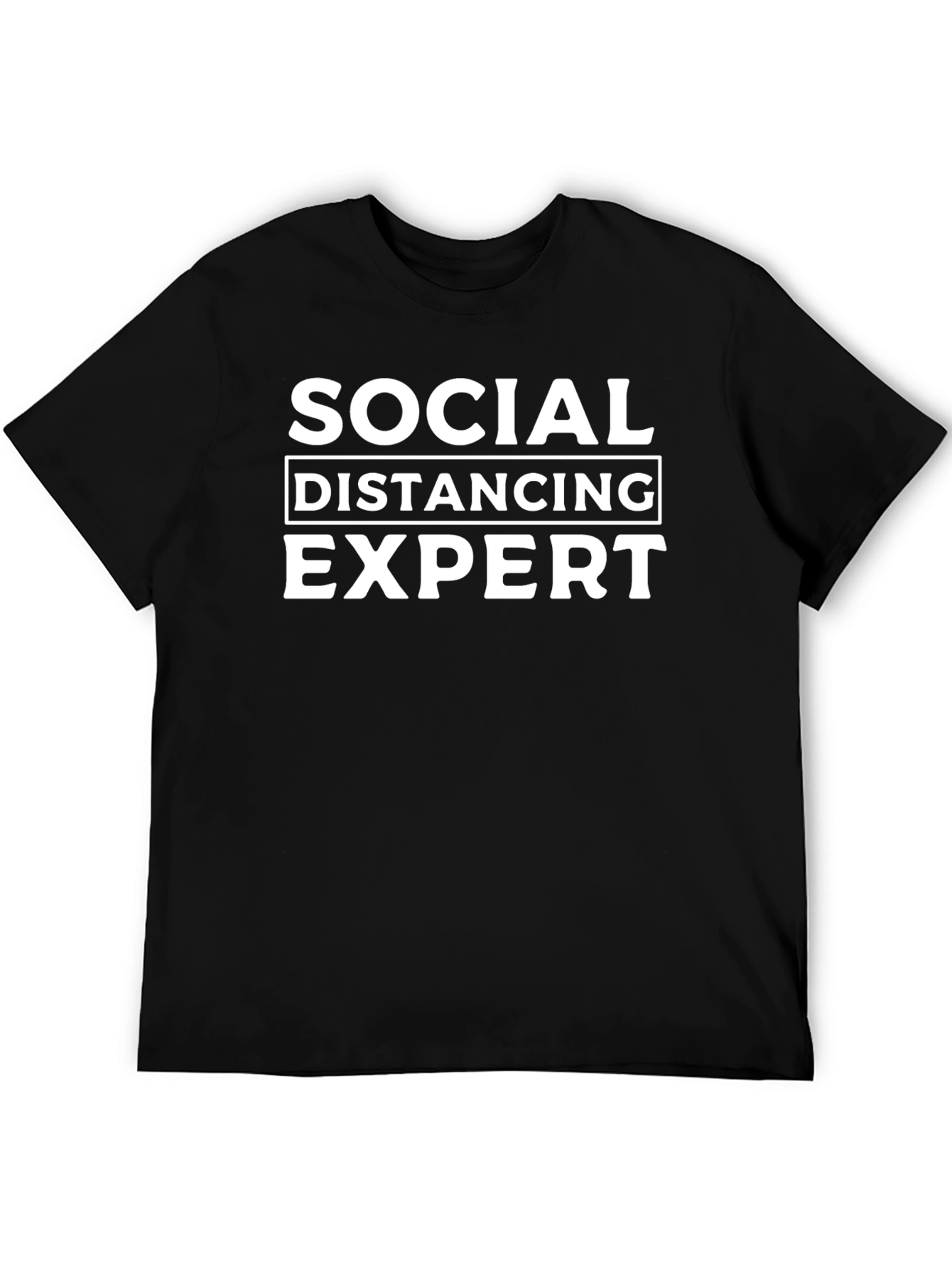 Social Distancing Expert Graphic Tee - Black
