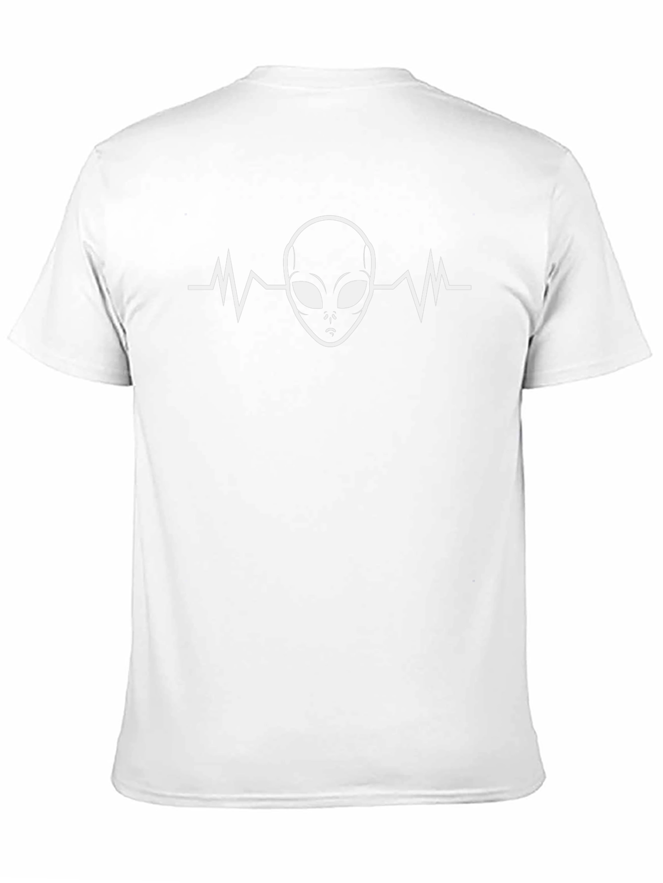 Alien Heartbeat Graphic Tee - Black Cotton T-Shirt