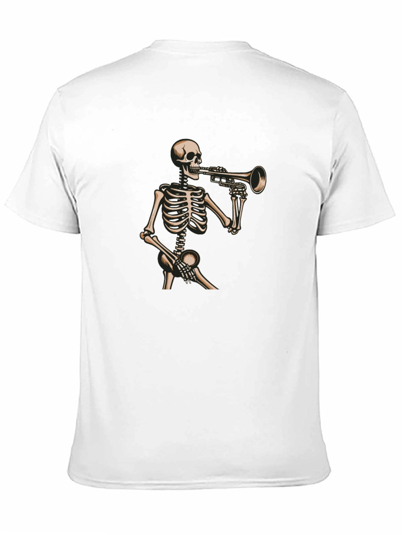 Skeleton Trumpet Player Graphic T-Shirt