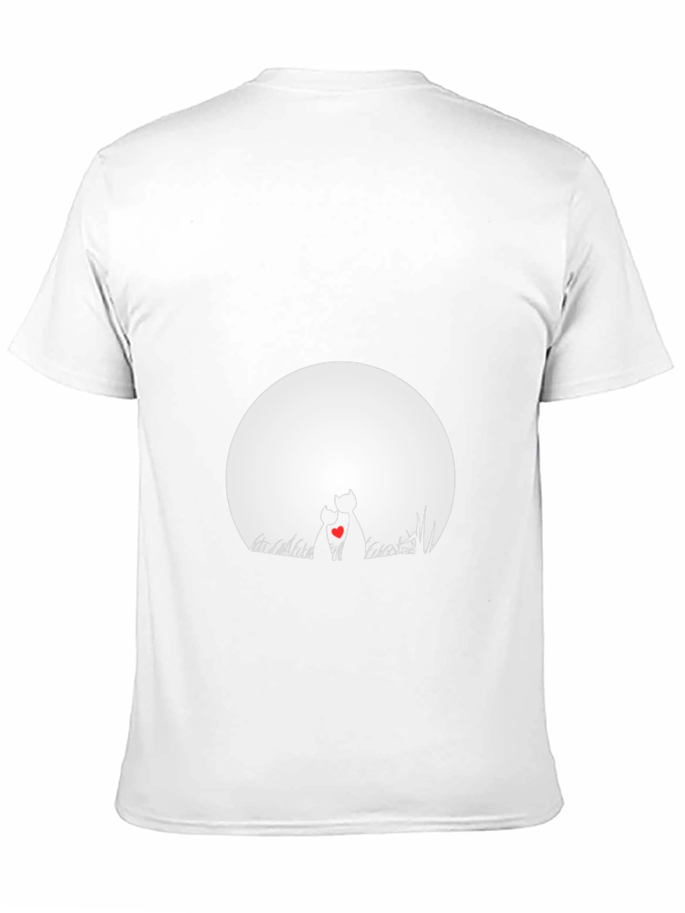 Love Cats T-Shirt - Romantic Moon Graphic Tee