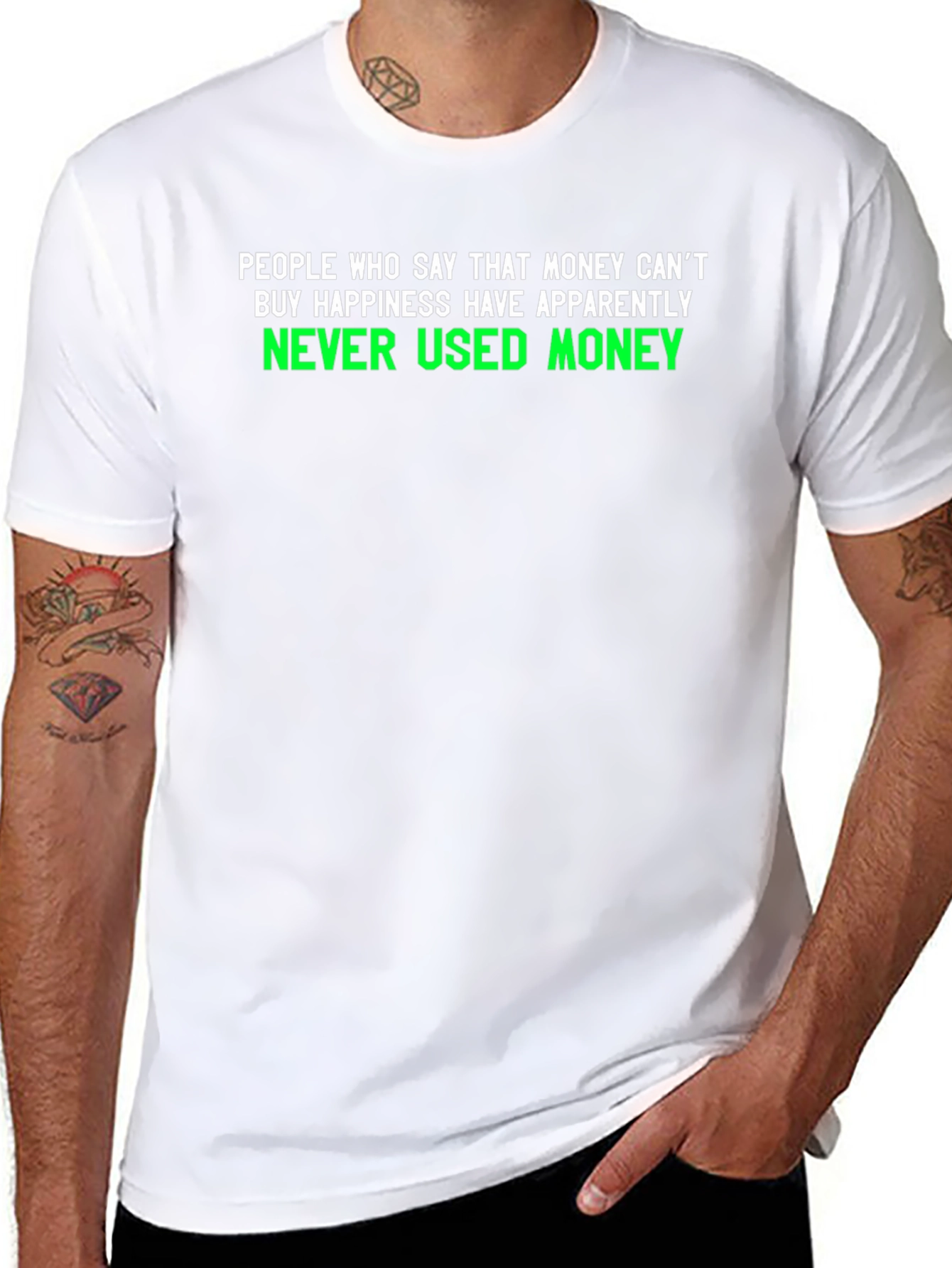 Money Cant Buy Happiness Graphic T-Shirt