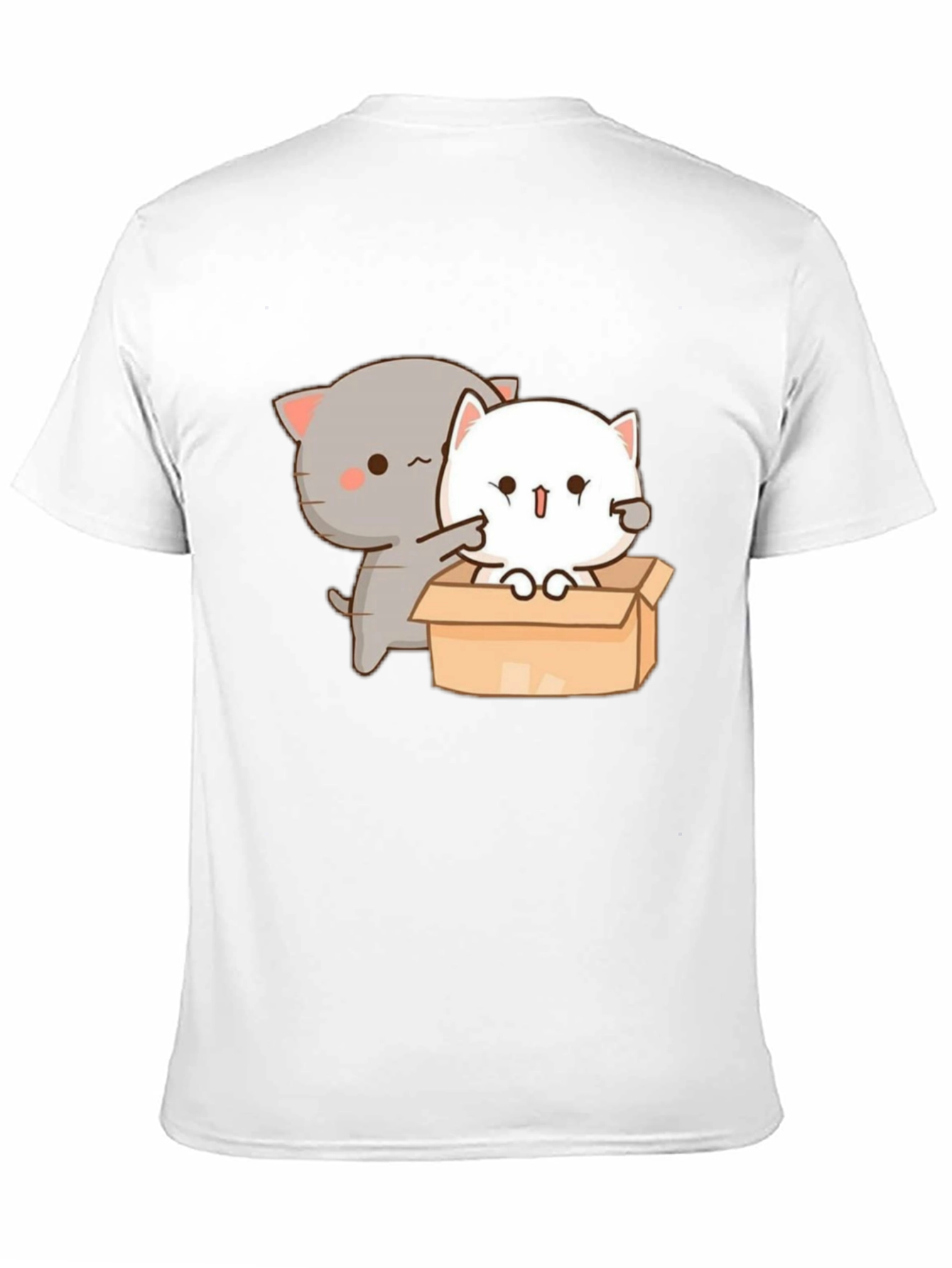 Cute Cat in Box Graphic T-Shirt