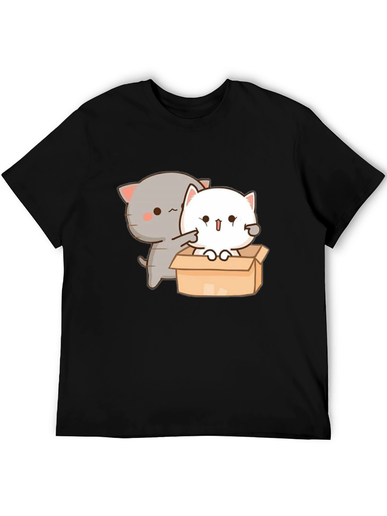 Cute Cat in Box Graphic T-Shirt