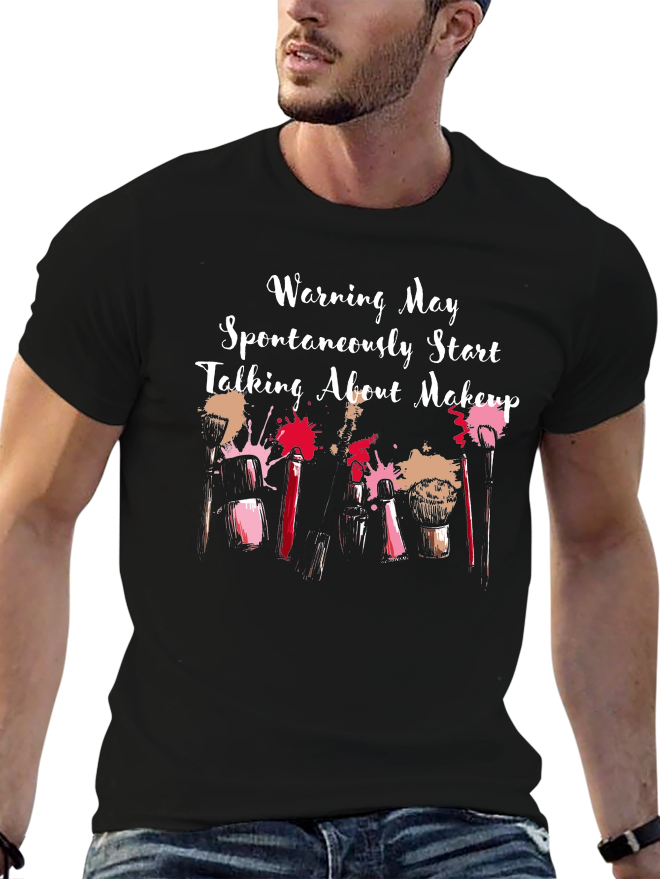 Makeup Lovers Warning Graphic T-Shirt