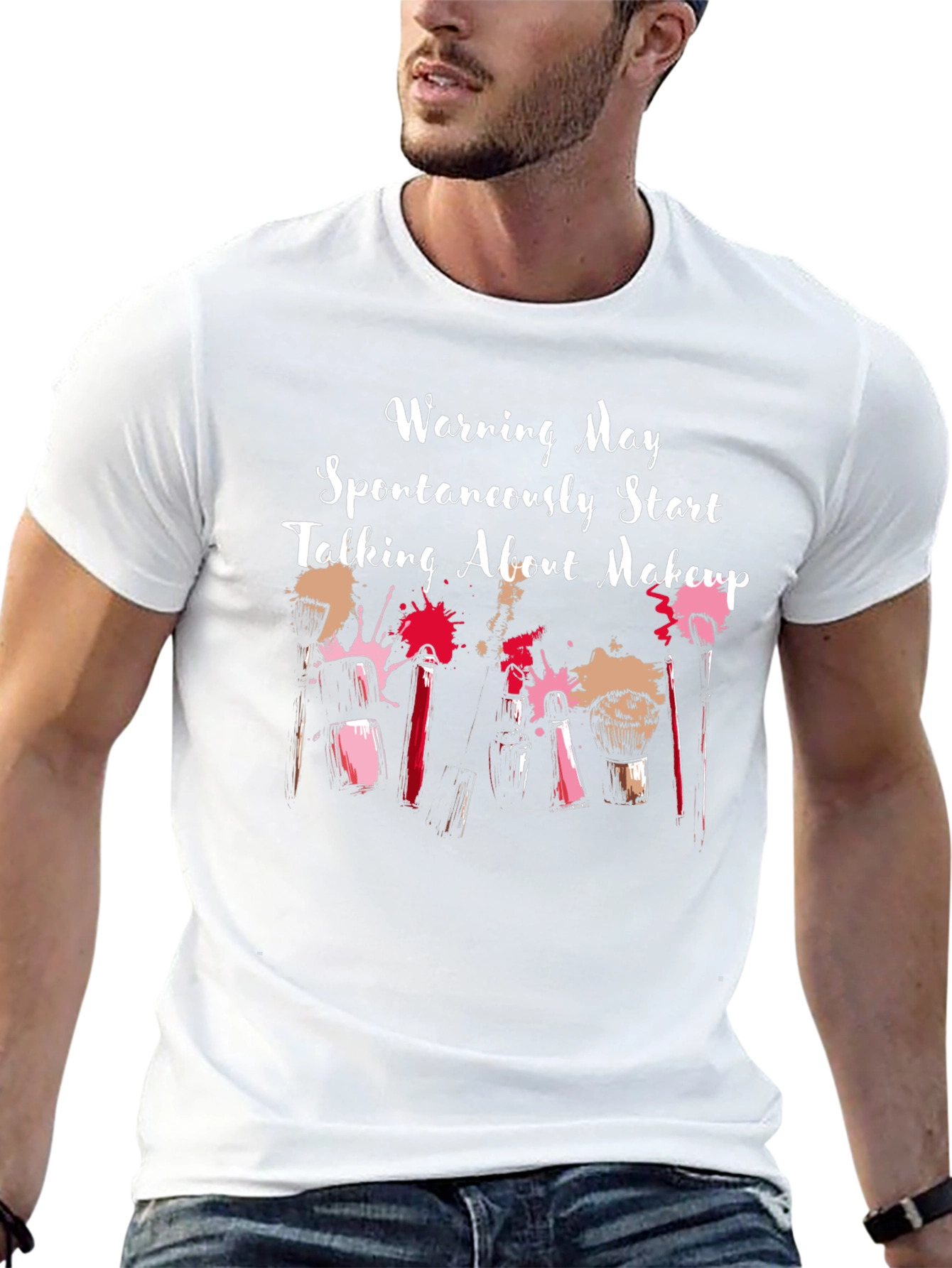 Makeup Lovers Warning Graphic T-Shirt