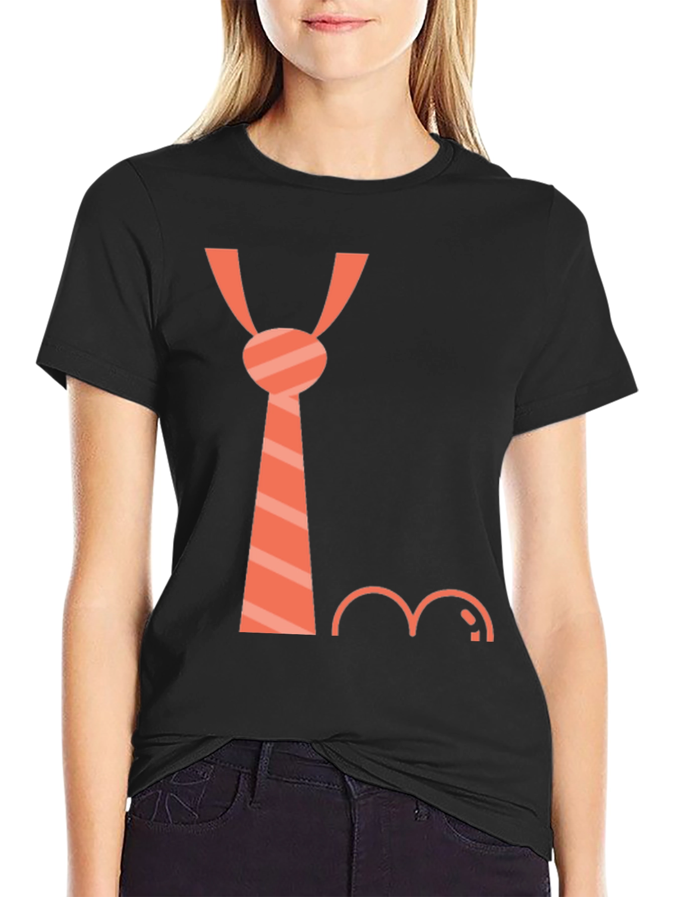 Funny Tie and Mustache Graphic Tee - Casual Style