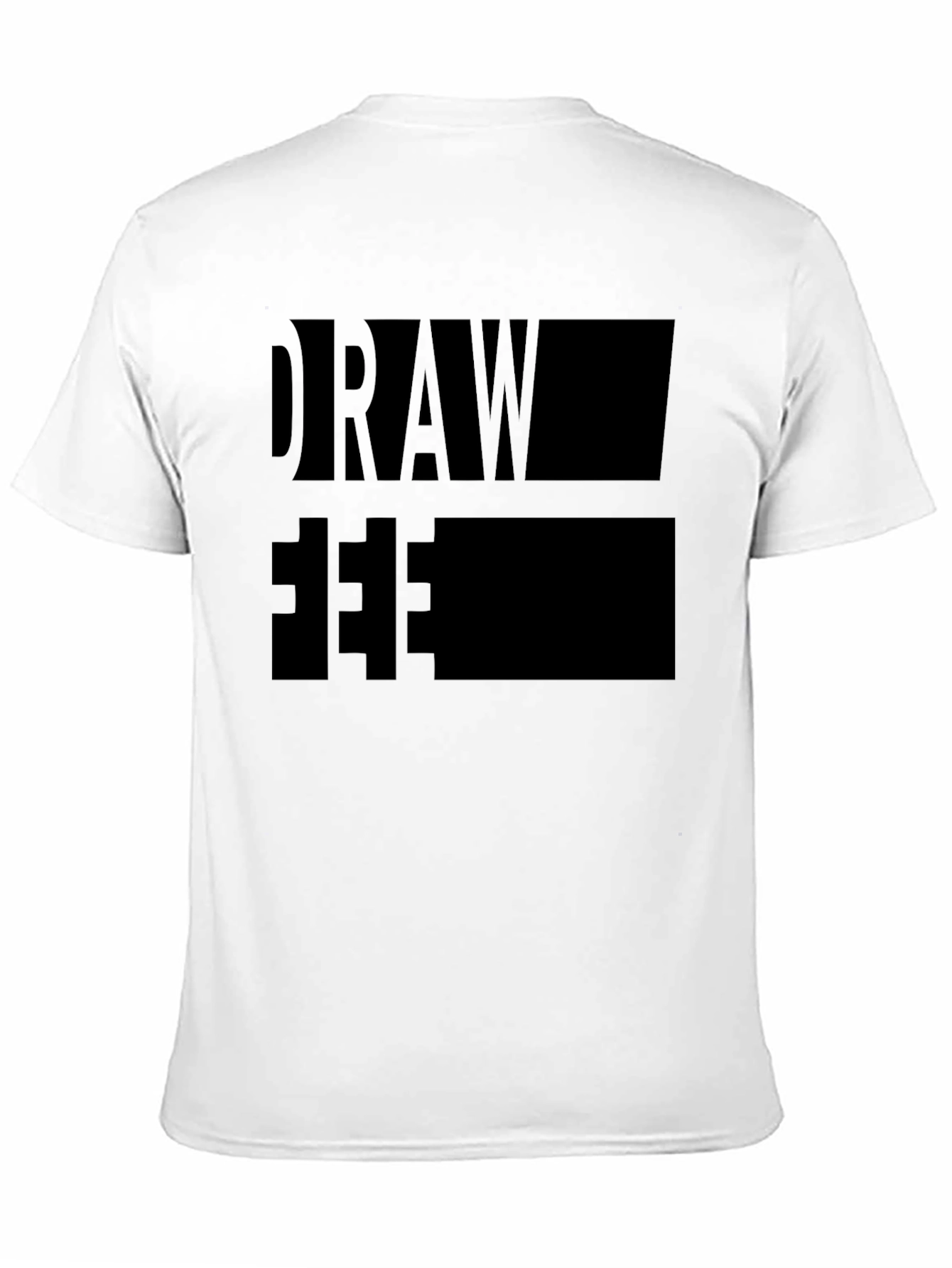 Draw Free Mens Black T-Shirt
