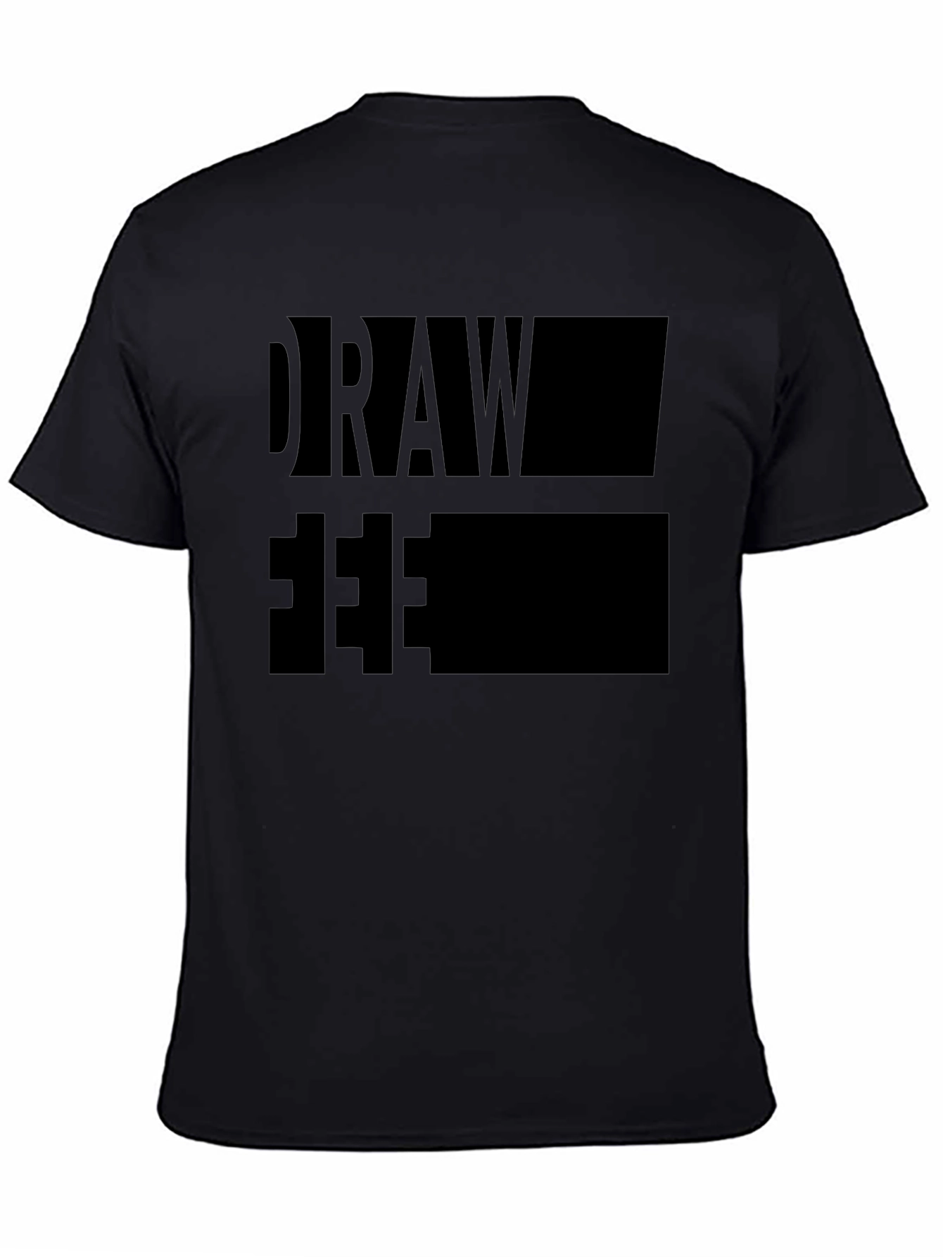 Draw Free Mens Black T-Shirt