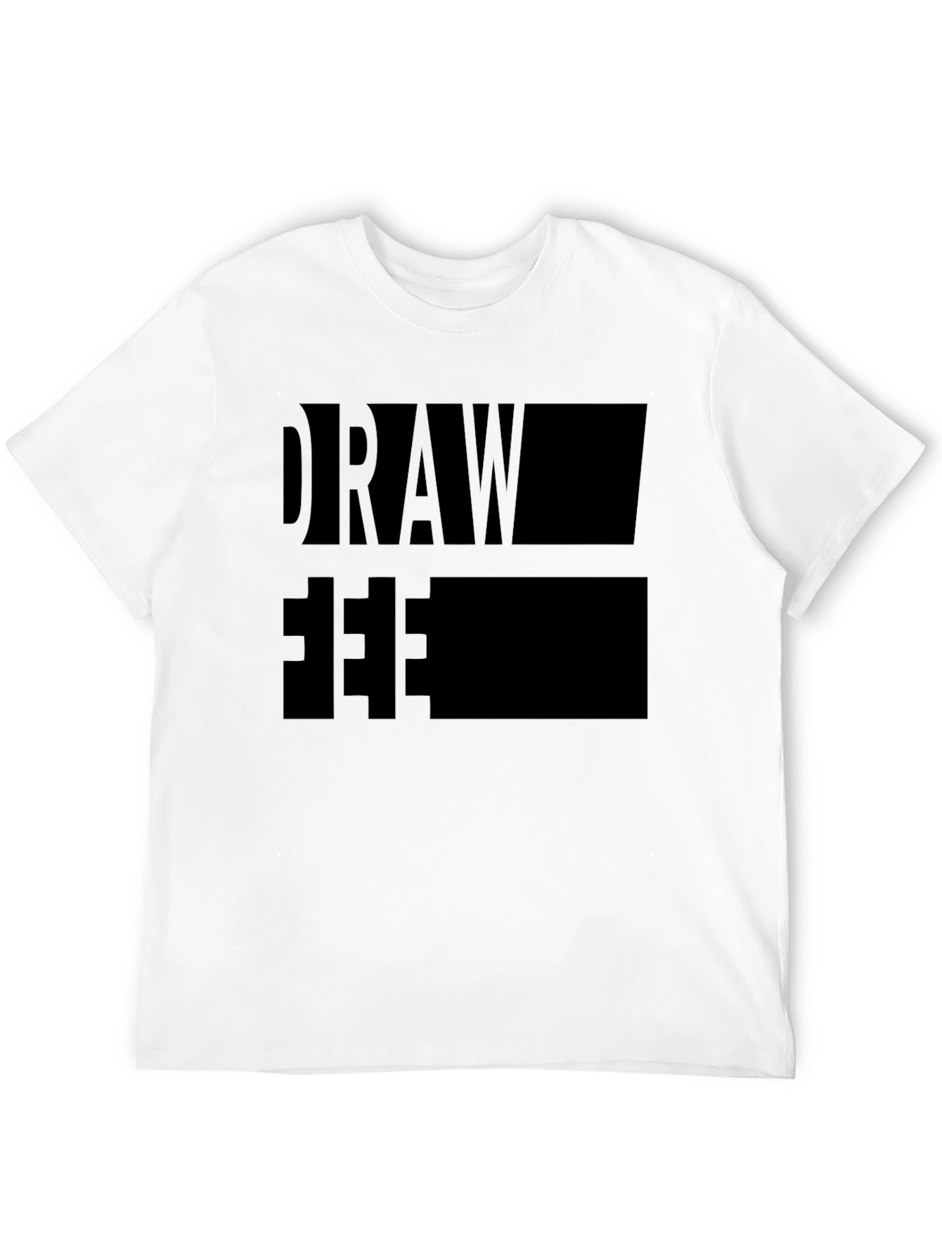 Draw Free Mens Black T-Shirt