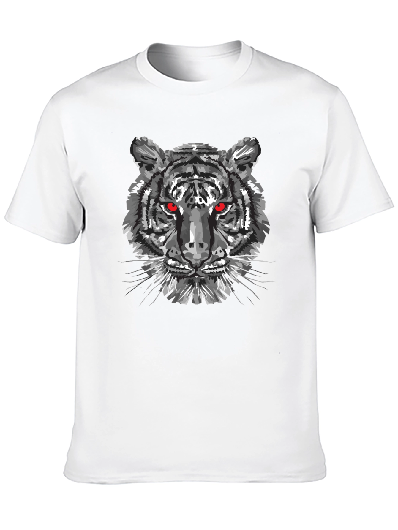 Black Tiger Graphic Tee - Mens Crew Neck T-Shirt