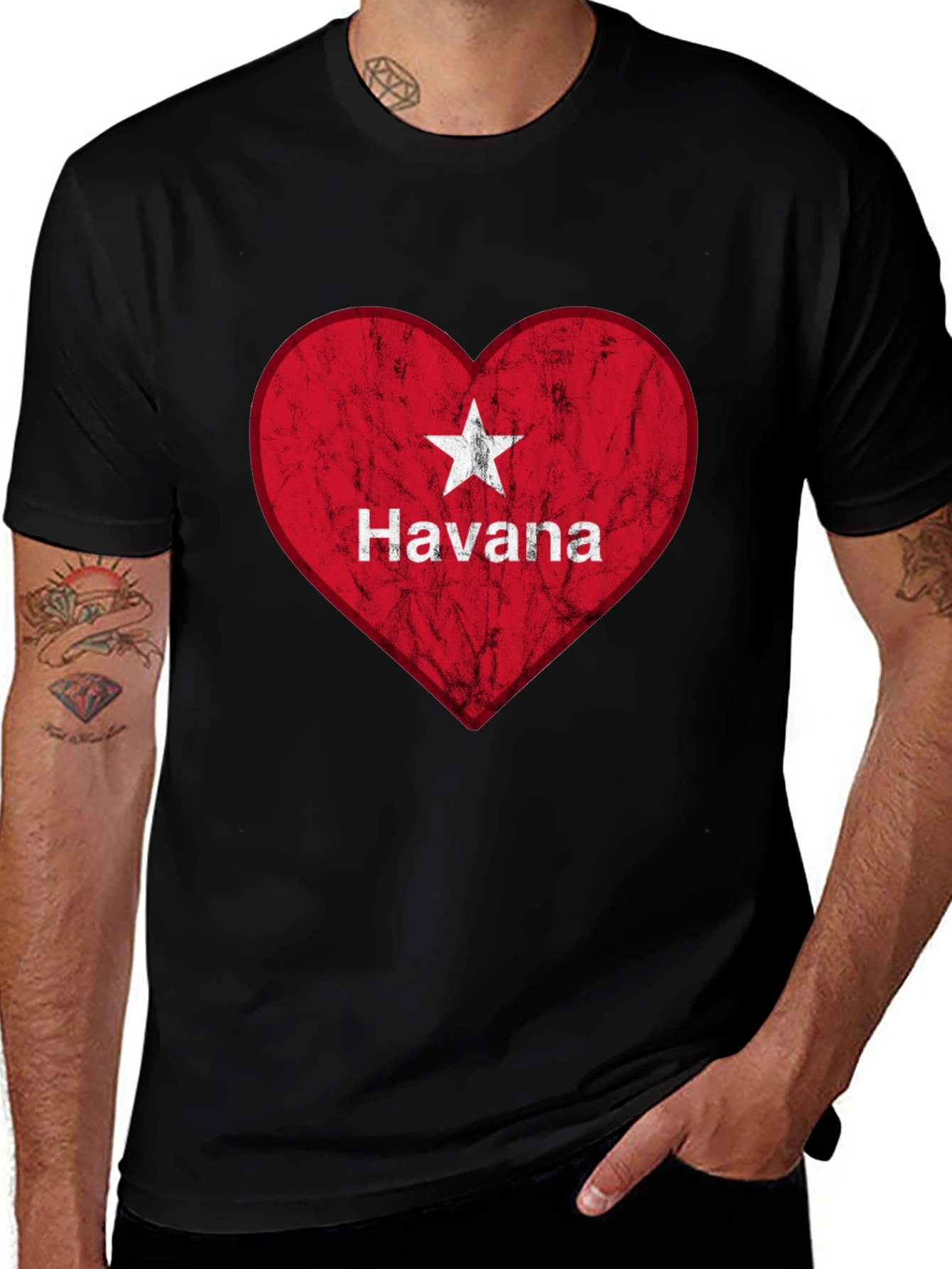 Havana Cuba Heart Flag T-Shirt - Patriotic Cuban Pride
