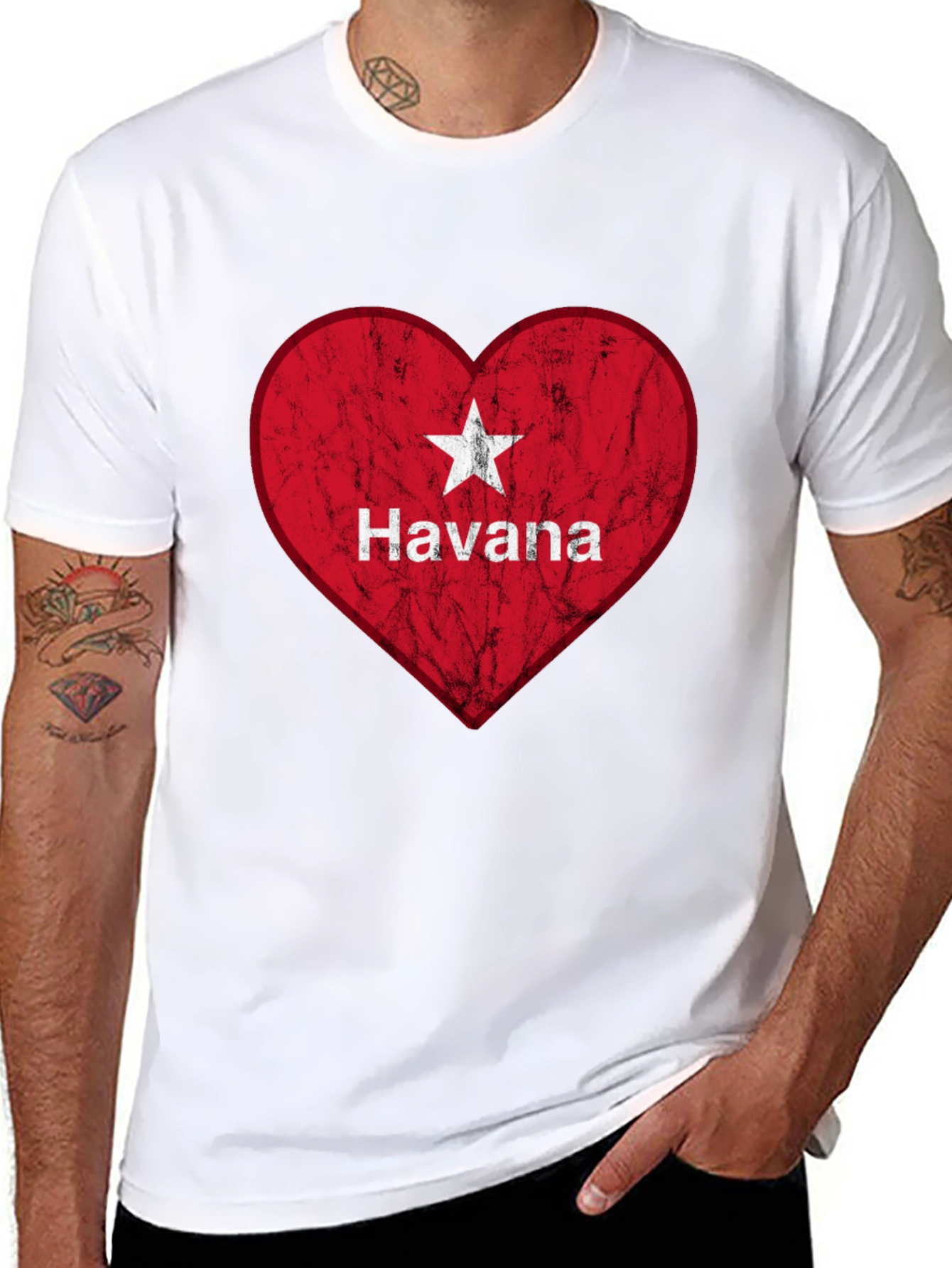 Havana Cuba Heart Flag T-Shirt - Patriotic Cuban Pride