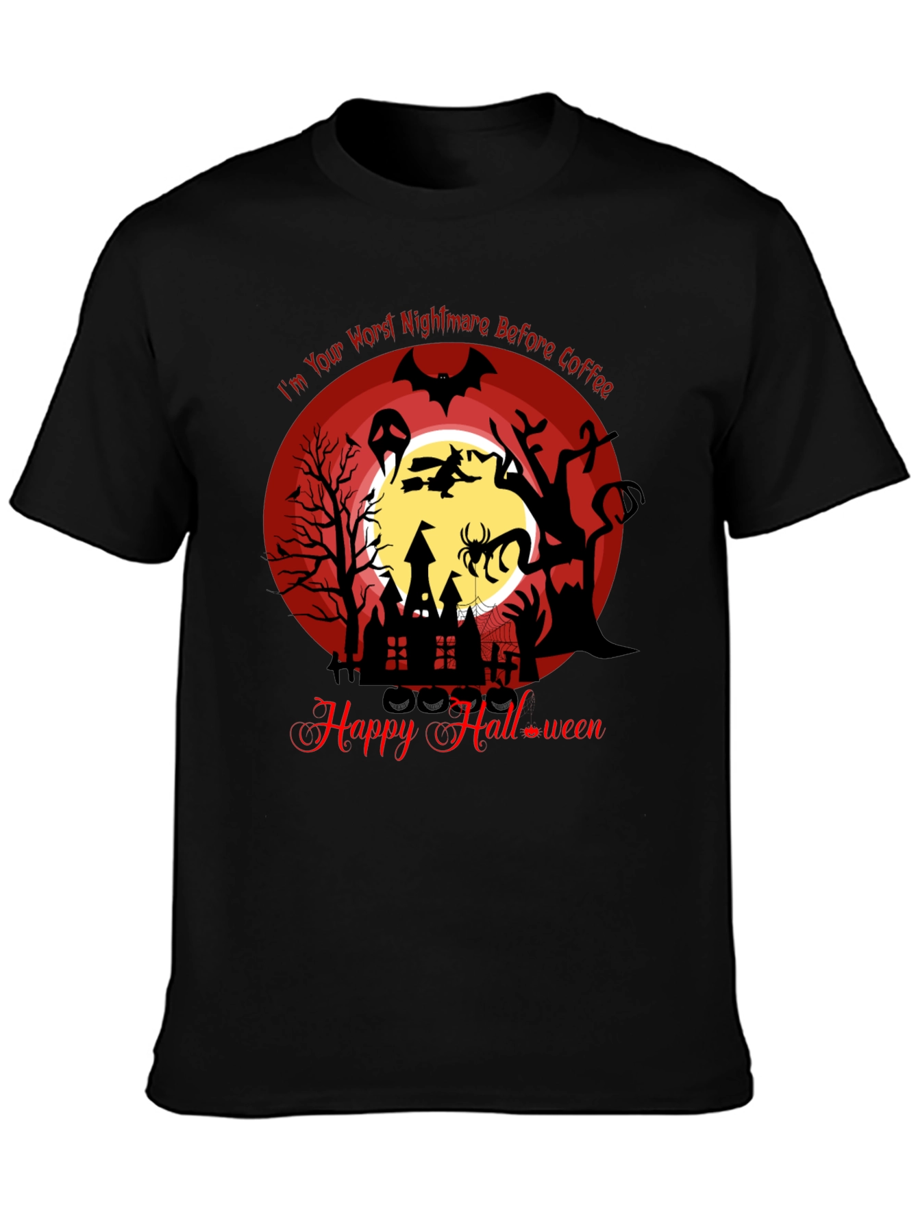 Halloween Nightmare Before Coffee Graphic Tee