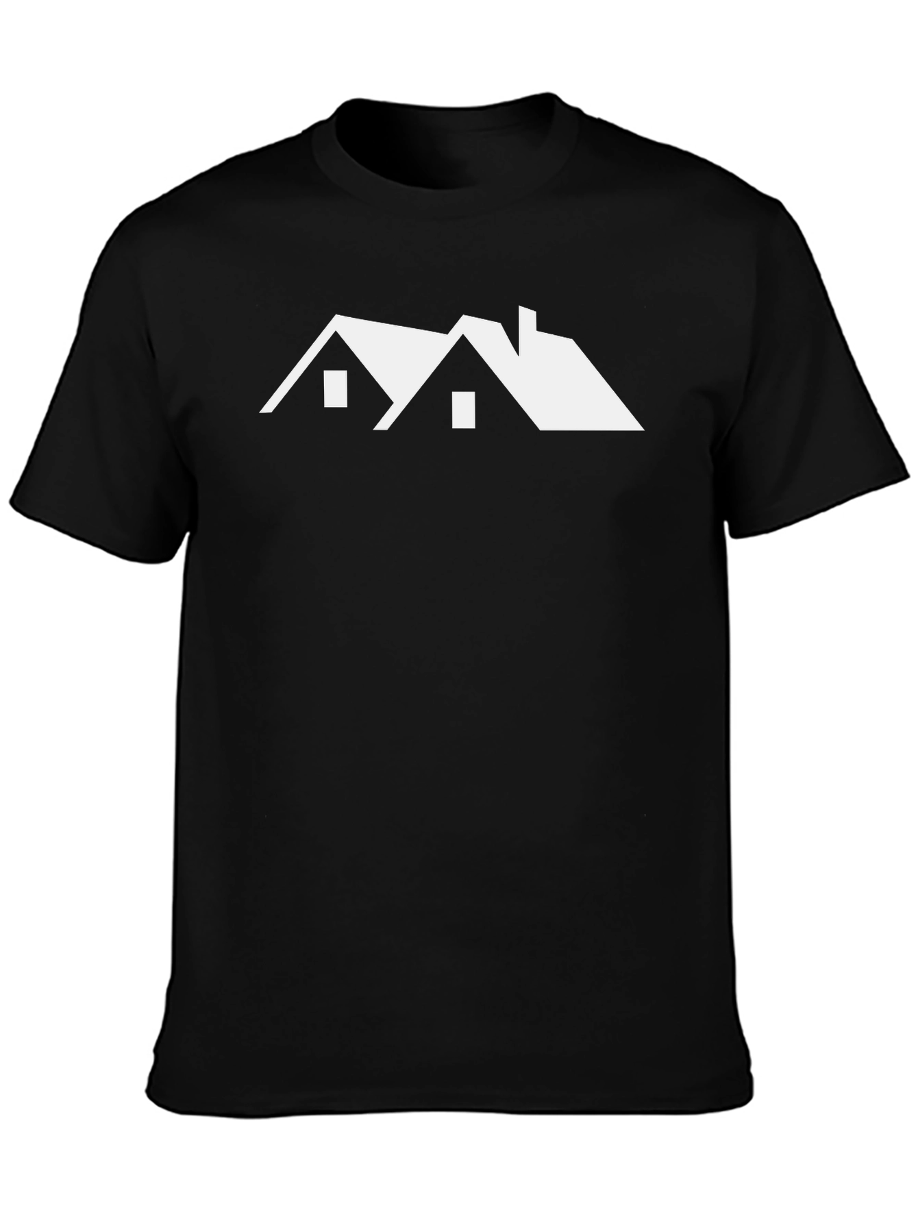 Modern House Graphic Tee - Black Short Sleeve