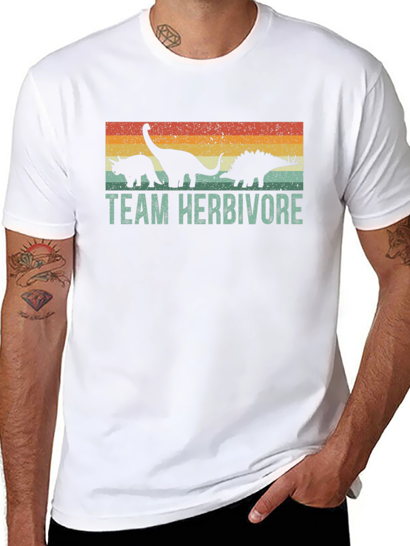 Team Herbivore Dinosaur Graphic T-Shirt