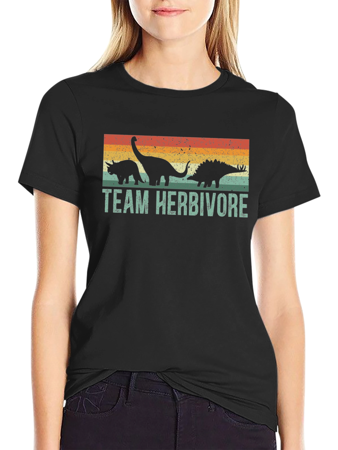 Team Herbivore Dinosaur Graphic T-Shirt