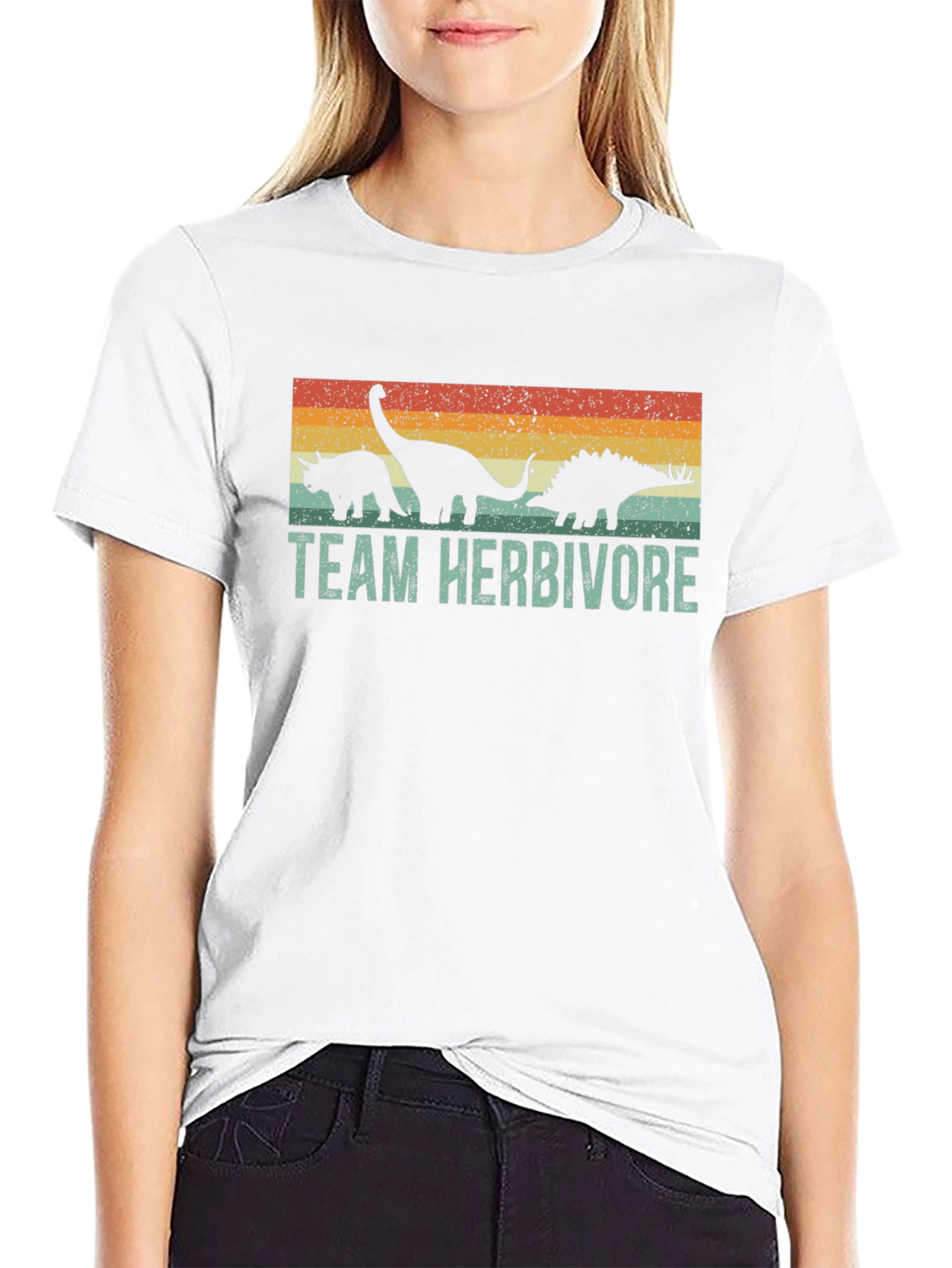 Team Herbivore Dinosaur Graphic T-Shirt