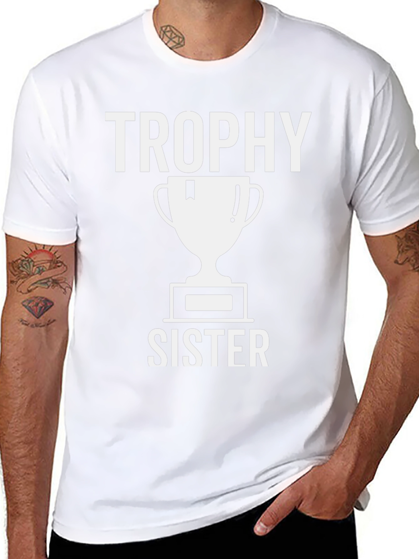 Trophy Sister Graphic T-Shirt - Black Cotton Tee