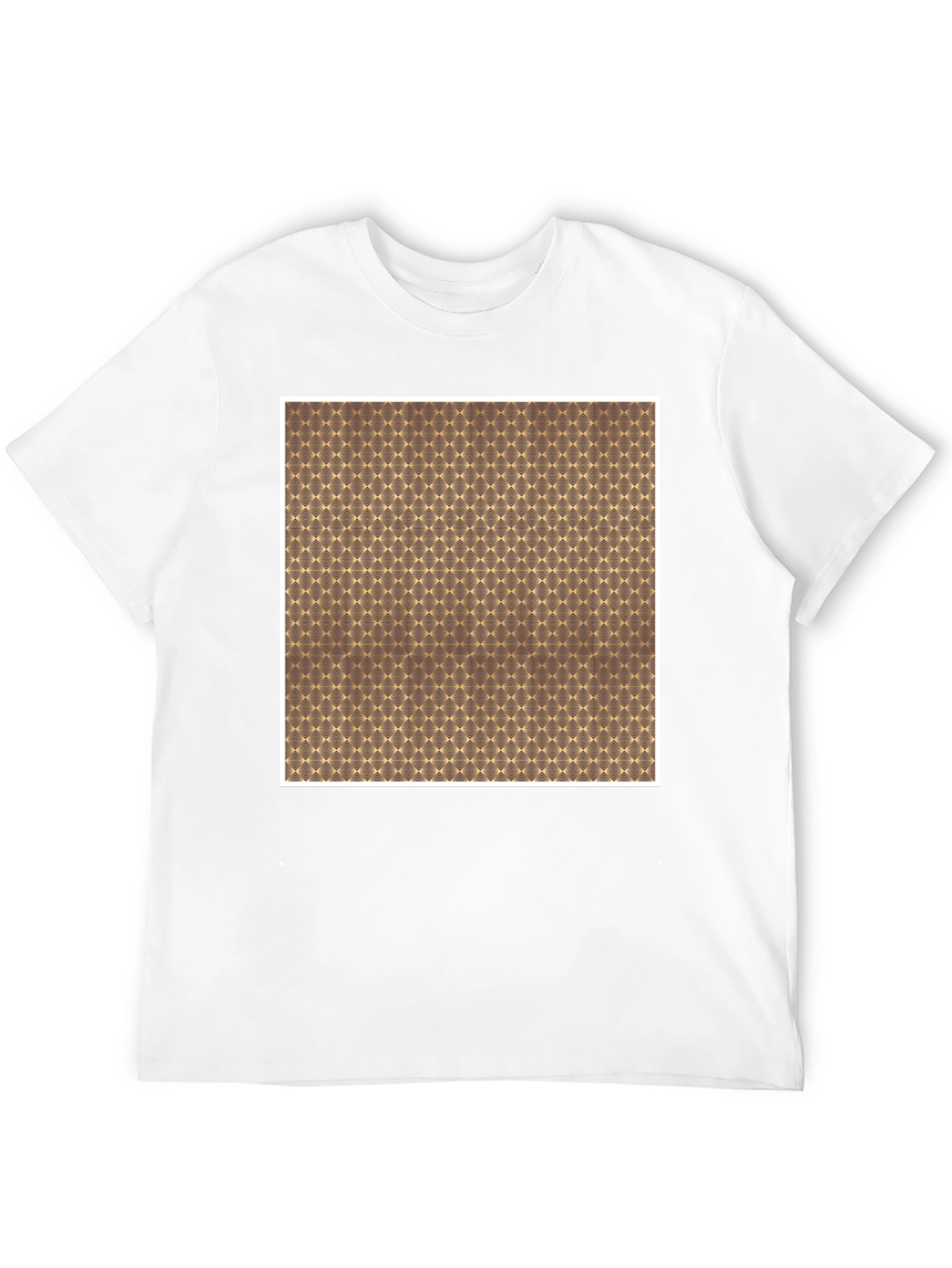 Geometric Patterned Crew Neck Tee