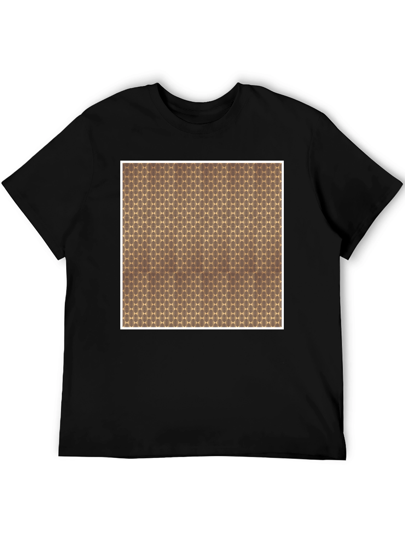 Geometric Patterned Crew Neck Tee