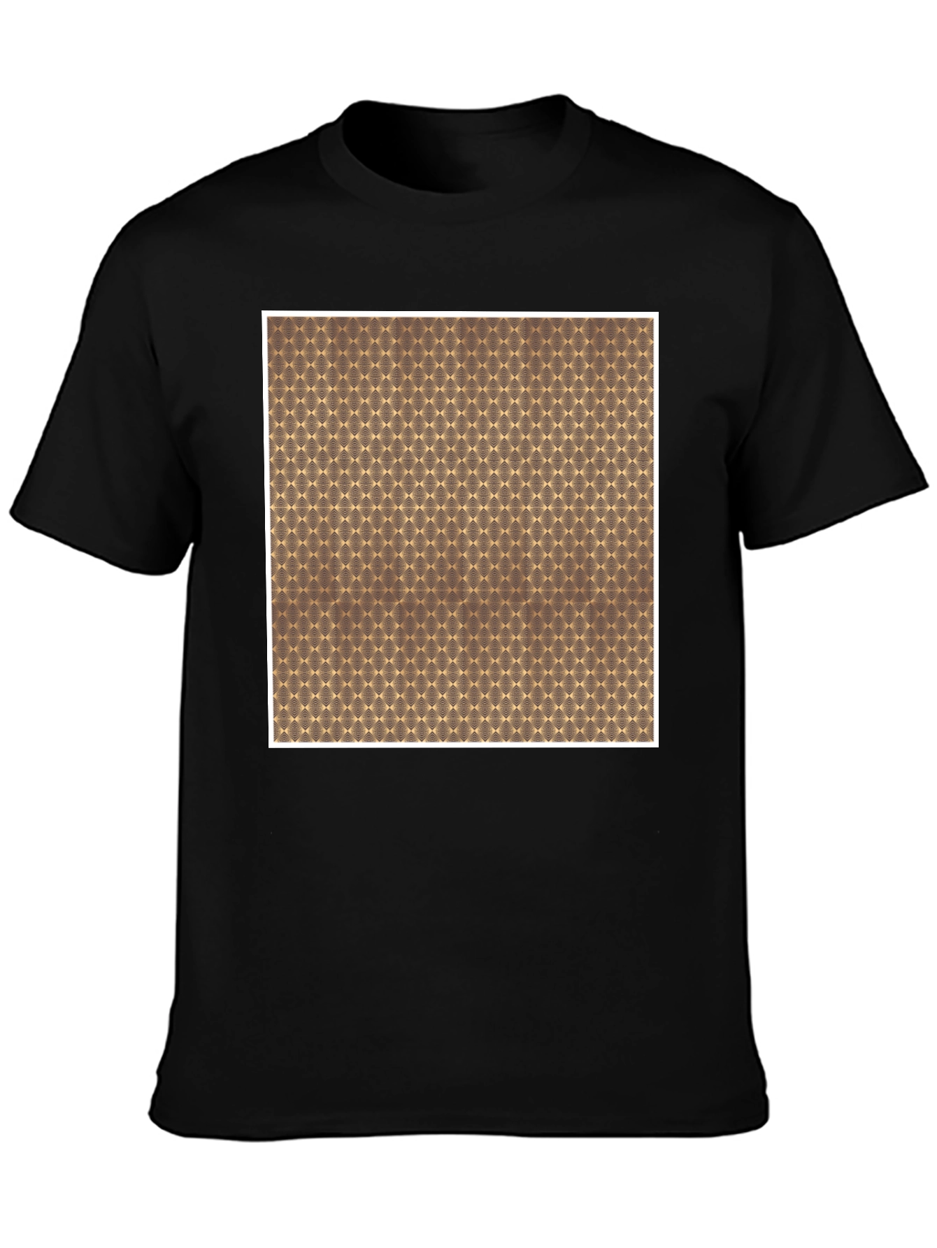 Geometric Patterned Crew Neck Tee