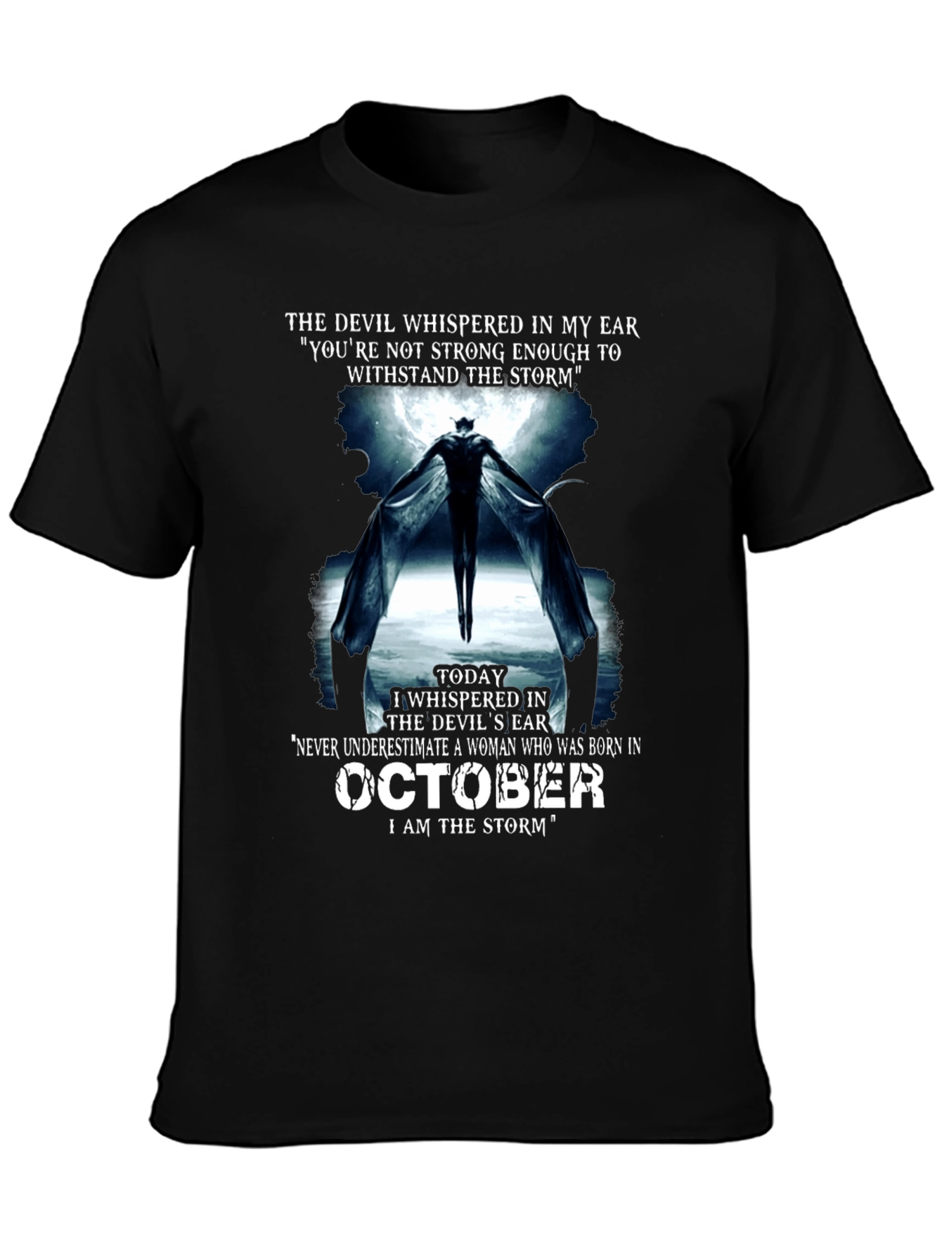 October Woman Devil Storm Graphic T-Shirt