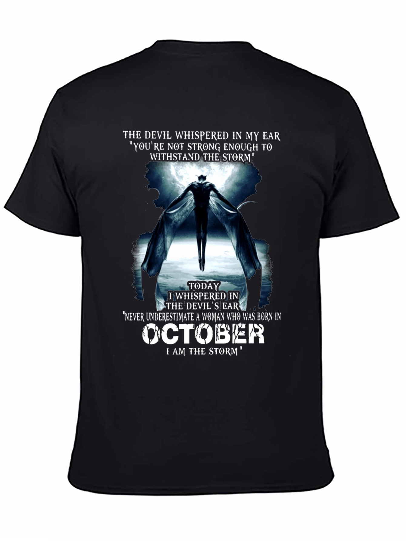 October Woman Devil Storm Graphic T-Shirt