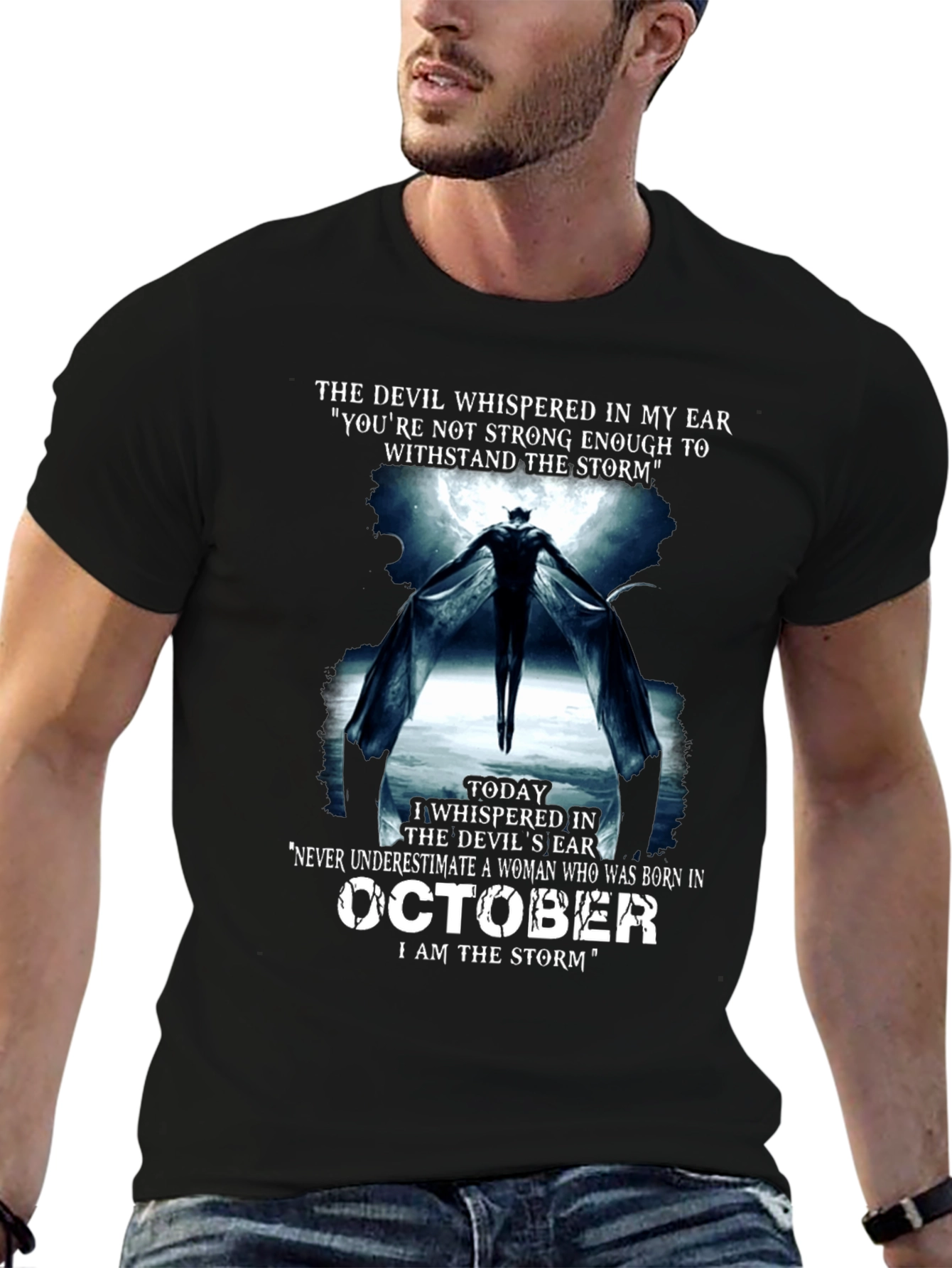 October Woman Devil Storm Graphic T-Shirt
