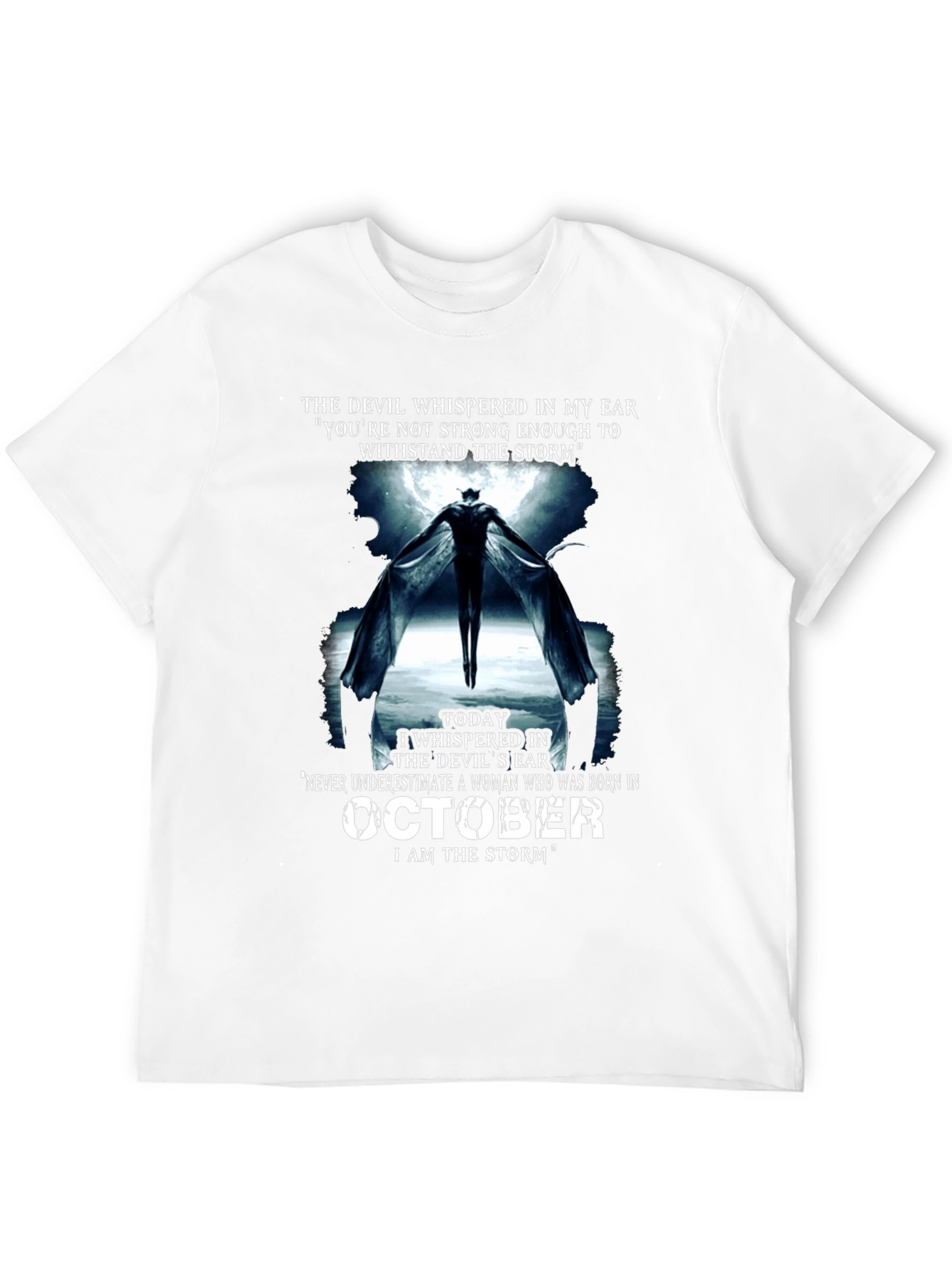 October Woman Devil Storm Graphic T-Shirt