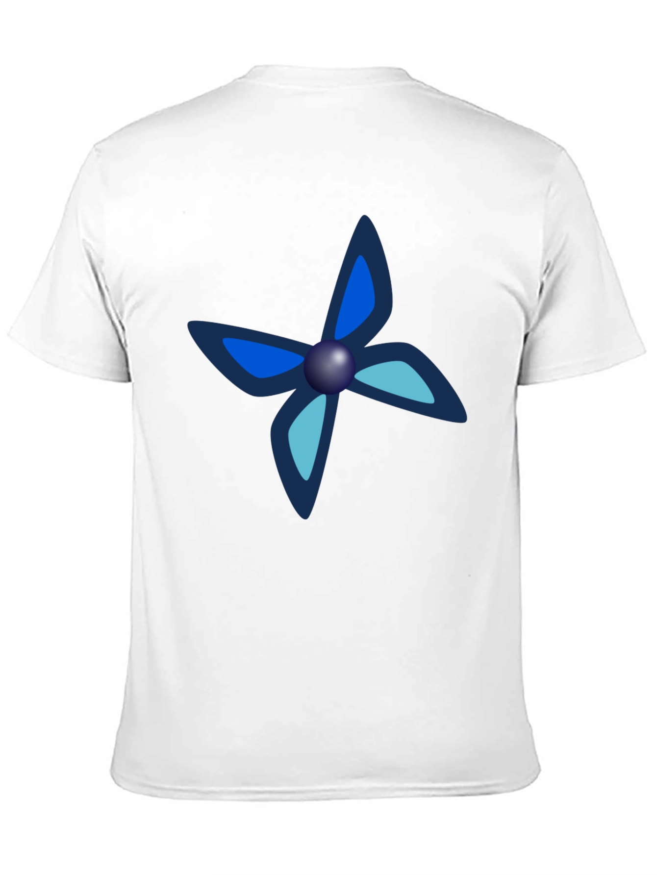Blue Floral Graphic T-Shirt