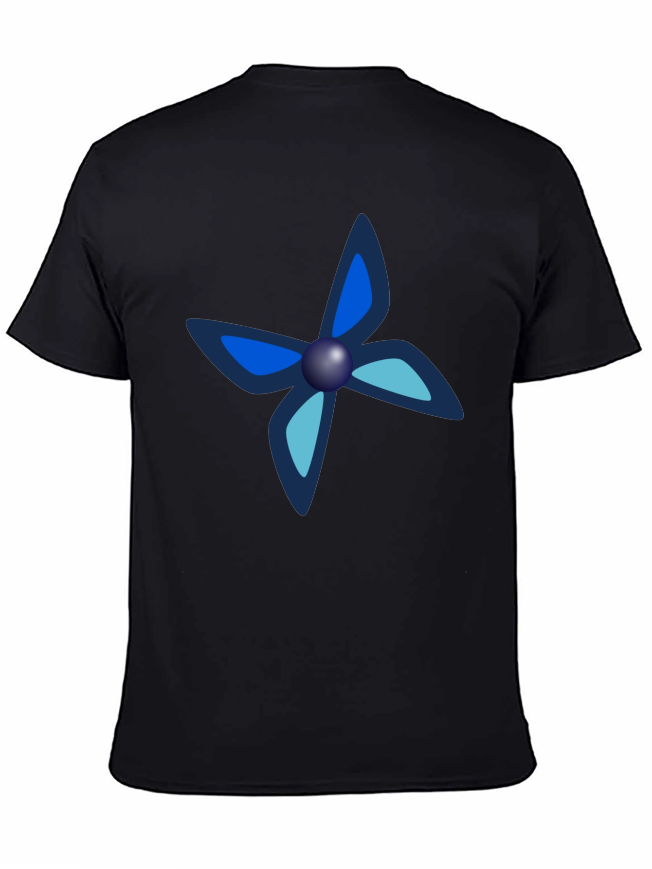 Blue Floral Graphic T-Shirt