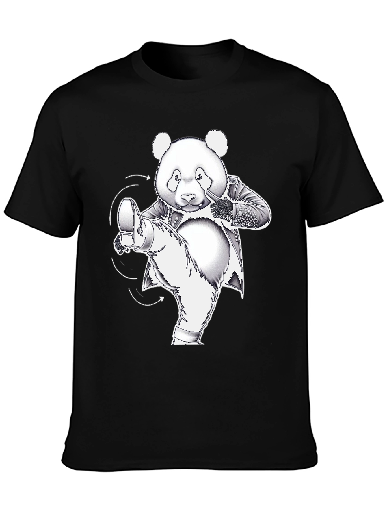 Kung Fu Panda T-Shirt - Black Cotton Graphic Tee