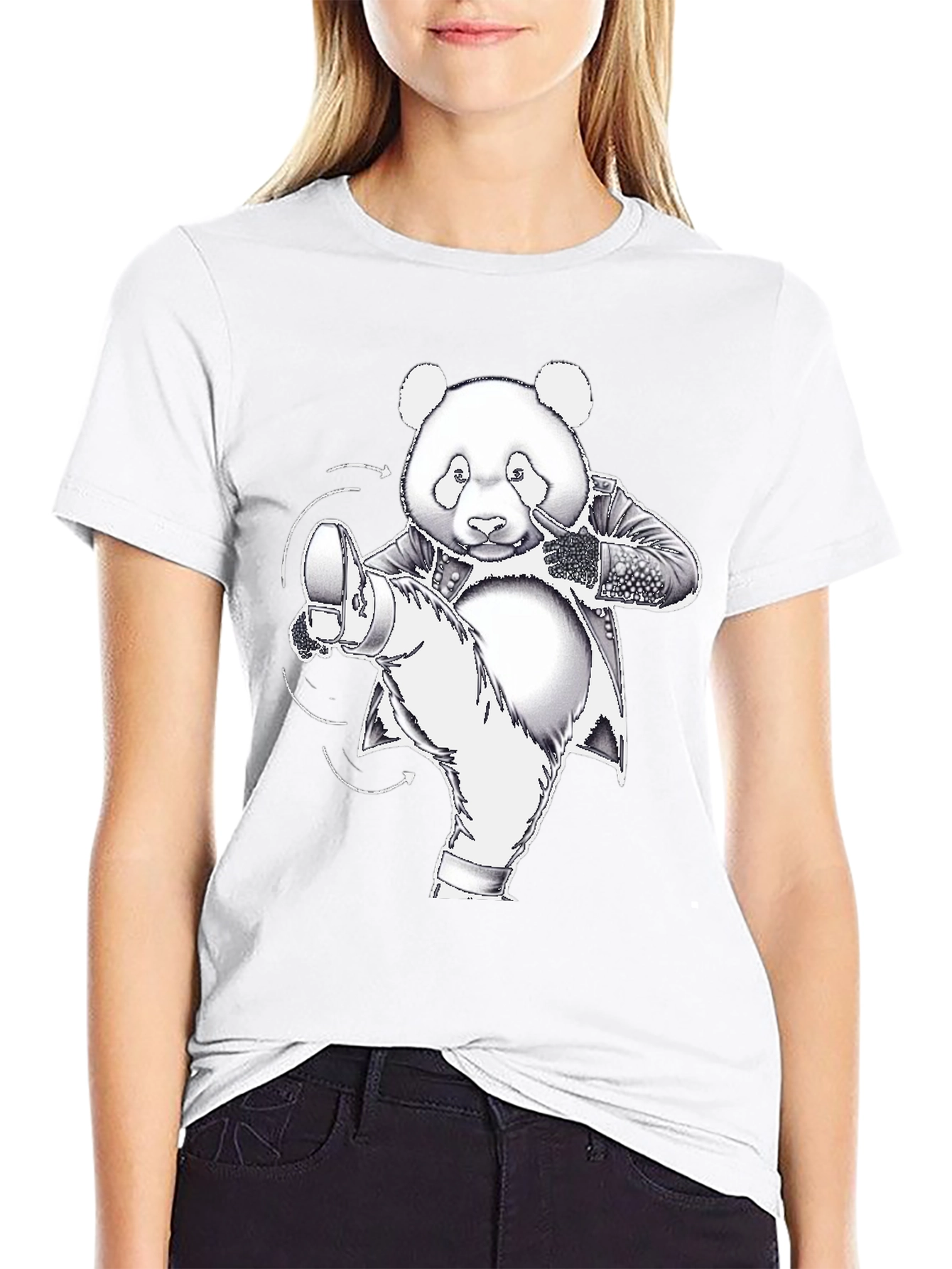 Kung Fu Panda T-Shirt - Black Cotton Graphic Tee