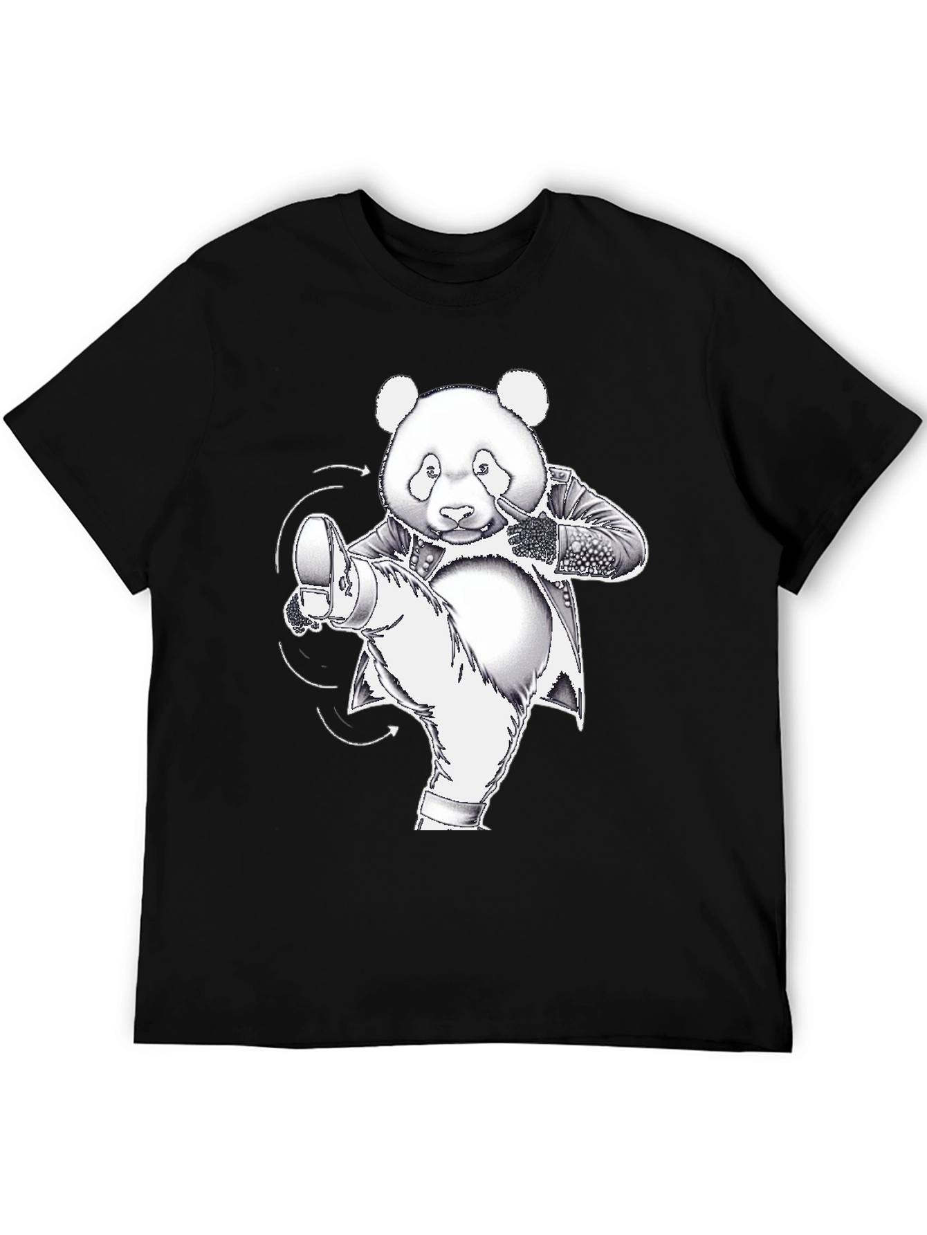 Kung Fu Panda T-Shirt - Black Cotton Graphic Tee