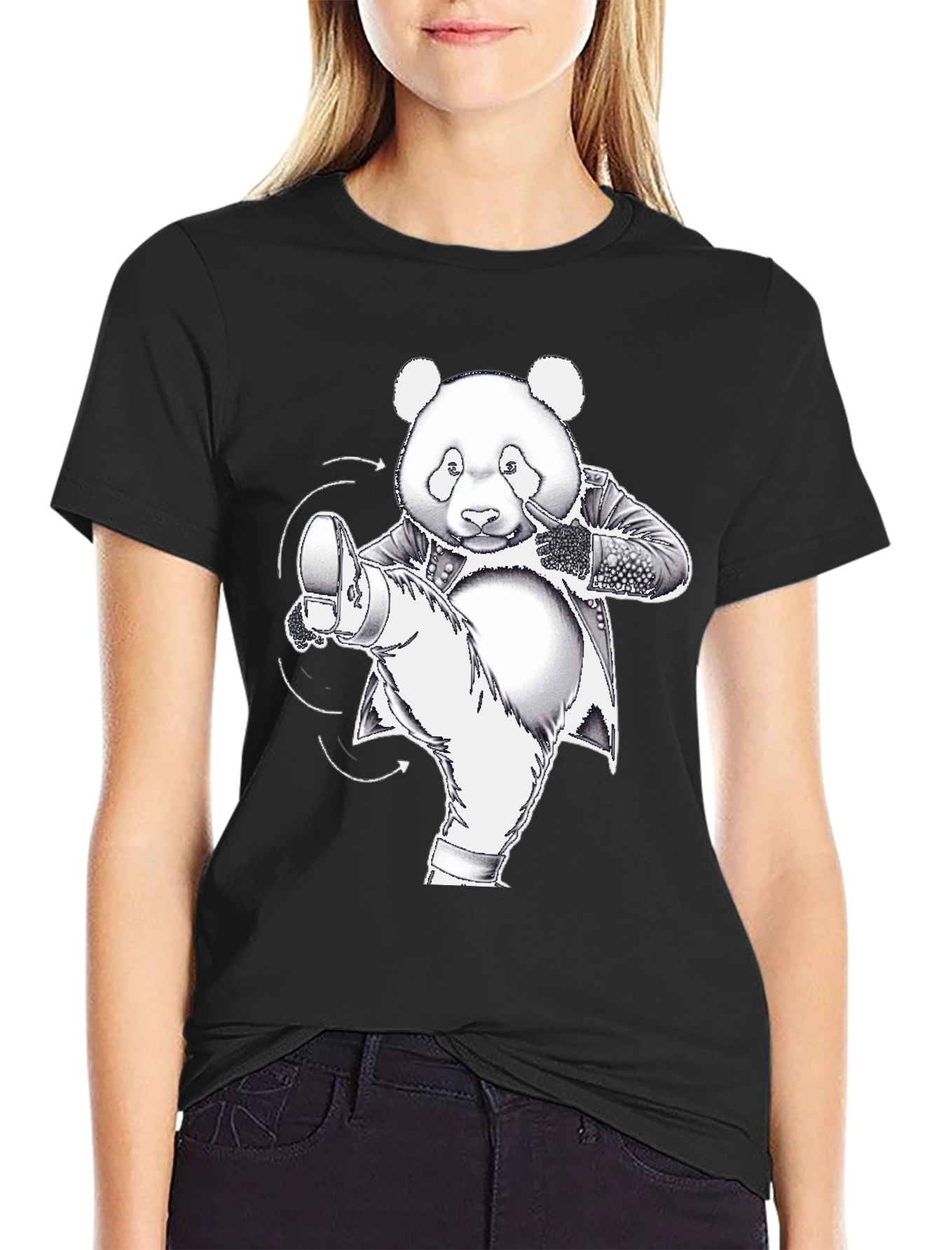 Kung Fu Panda T-Shirt - Black Cotton Graphic Tee