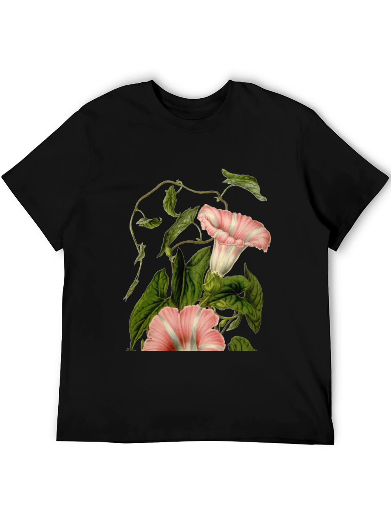 Floral Graphic Black T-Shirt