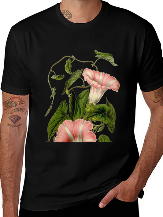 Floral Graphic Black T-Shirt