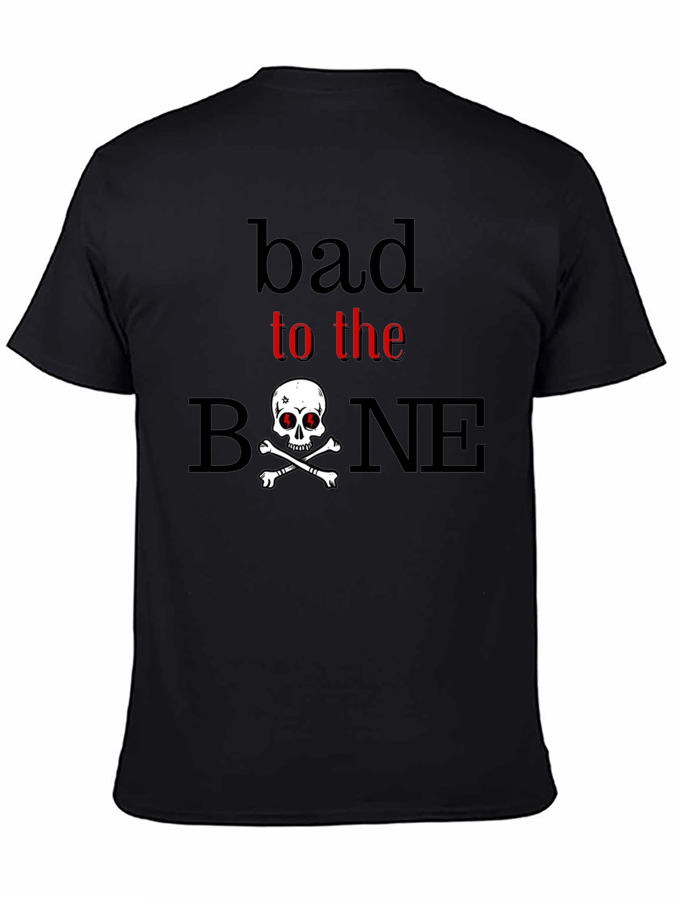 Bad to the Bone Skull Graphic T-Shirt