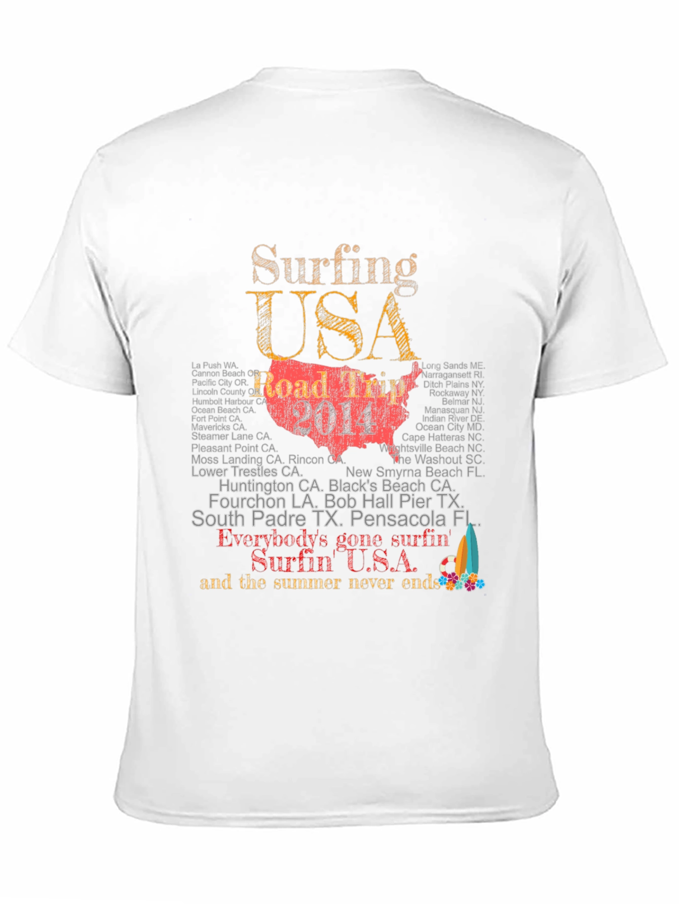 Surfing USA Road Trip Graphic Tee