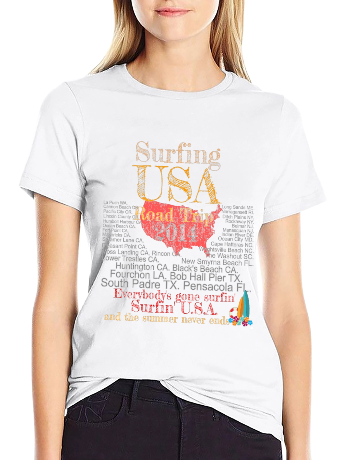 Surfing USA Road Trip Graphic Tee
