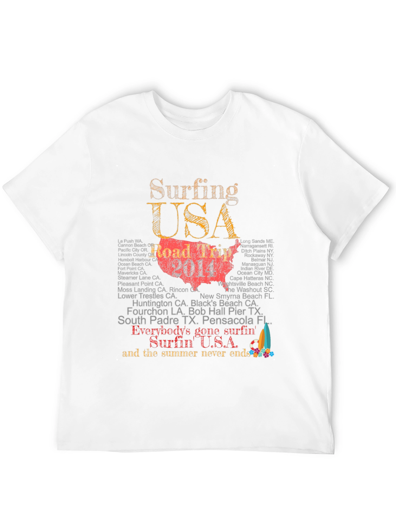 Surfing USA Road Trip Graphic Tee